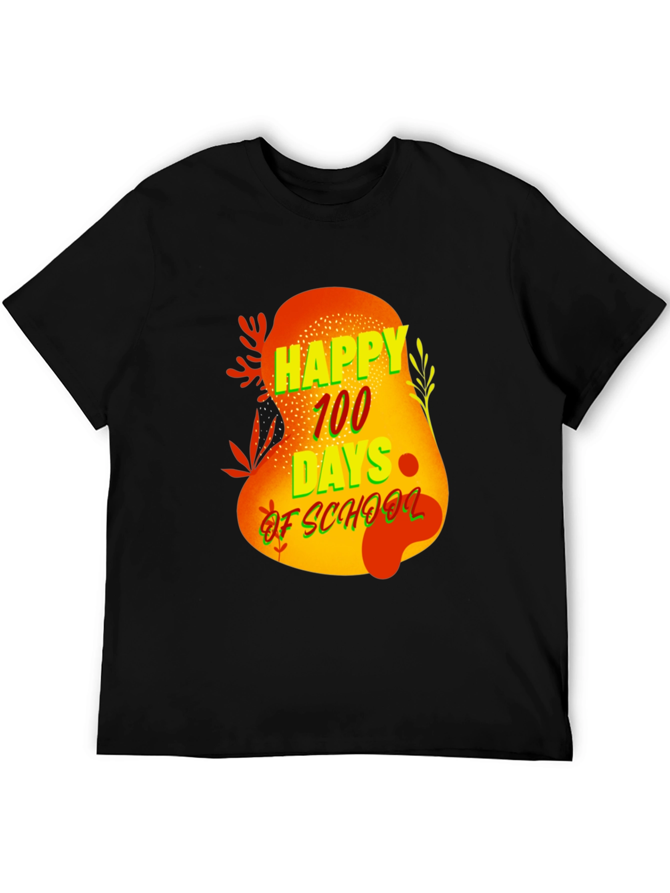 Black Happy 100 Days of School T-Shirt view 5