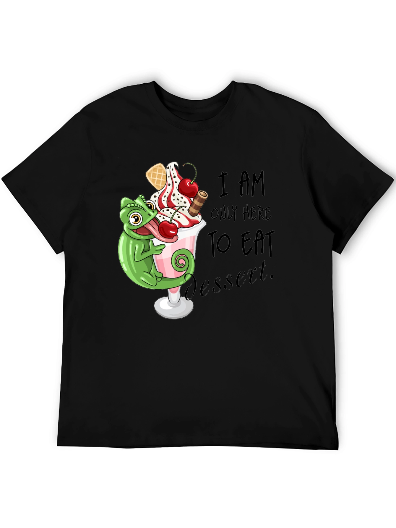 Black Dessert Lover's T-Shirt view 5