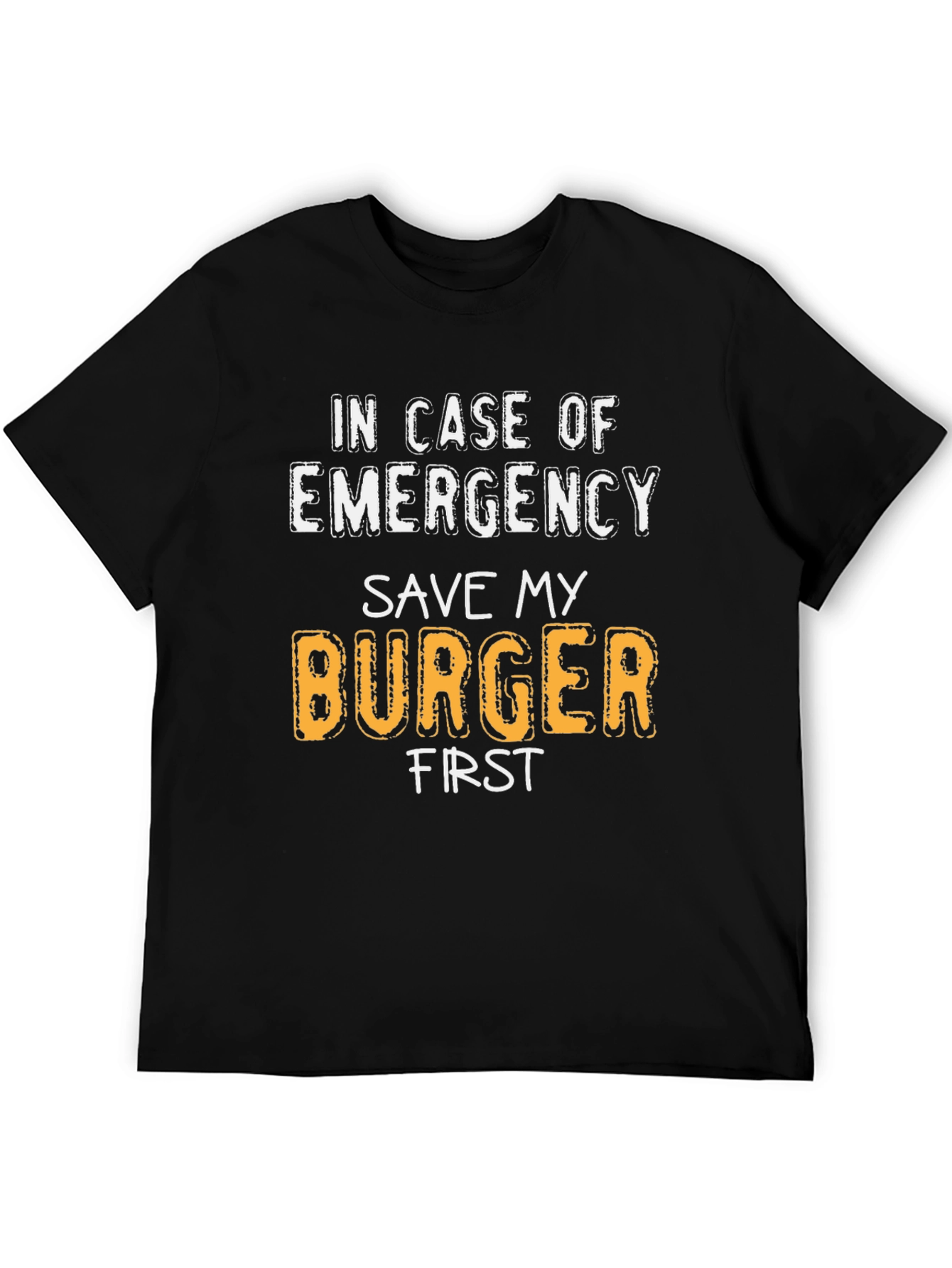 Black Save My Burger First T-Shirt view 5
