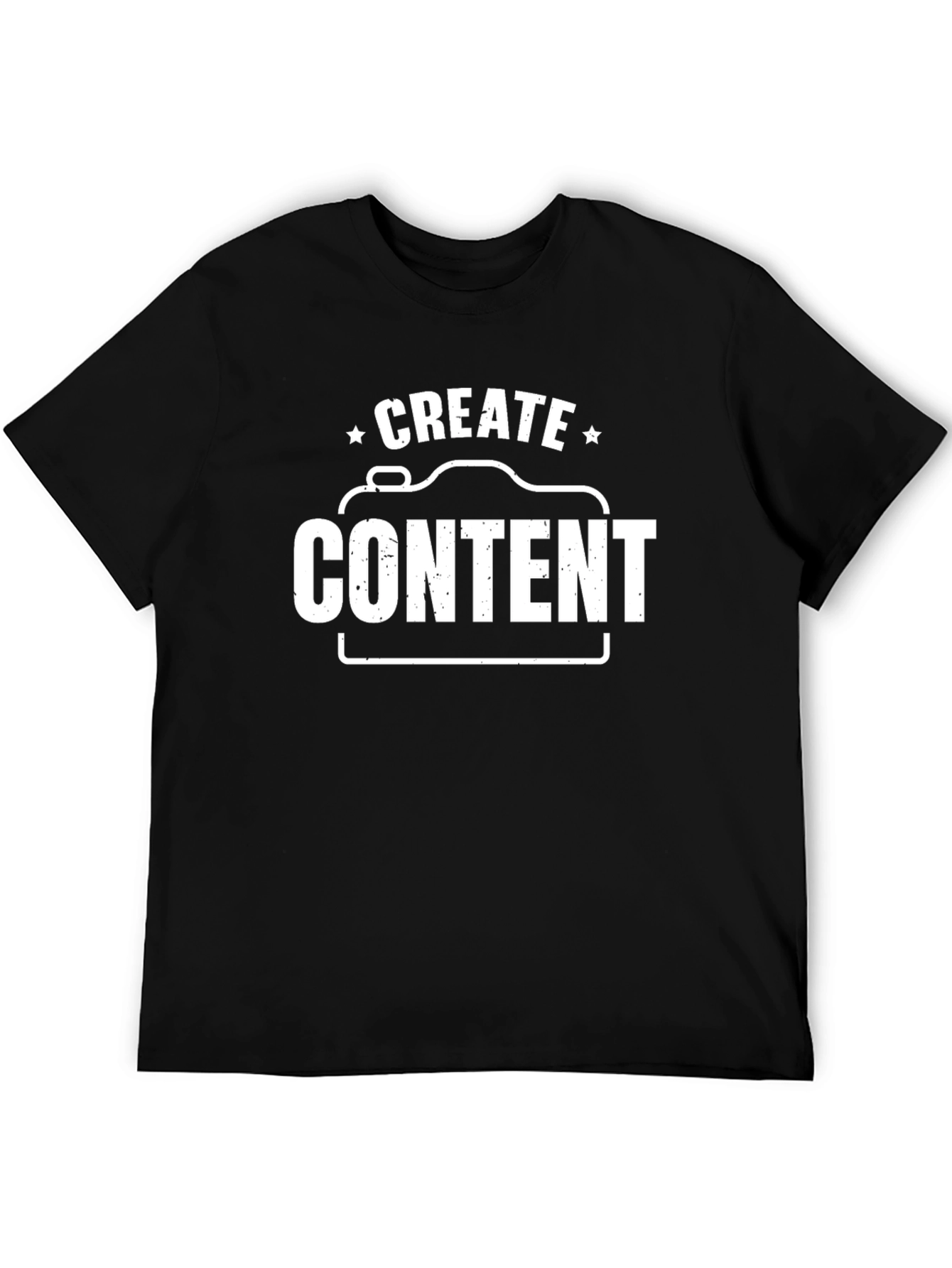Black Create Content T-Shirt - Photographer Shirt view 5