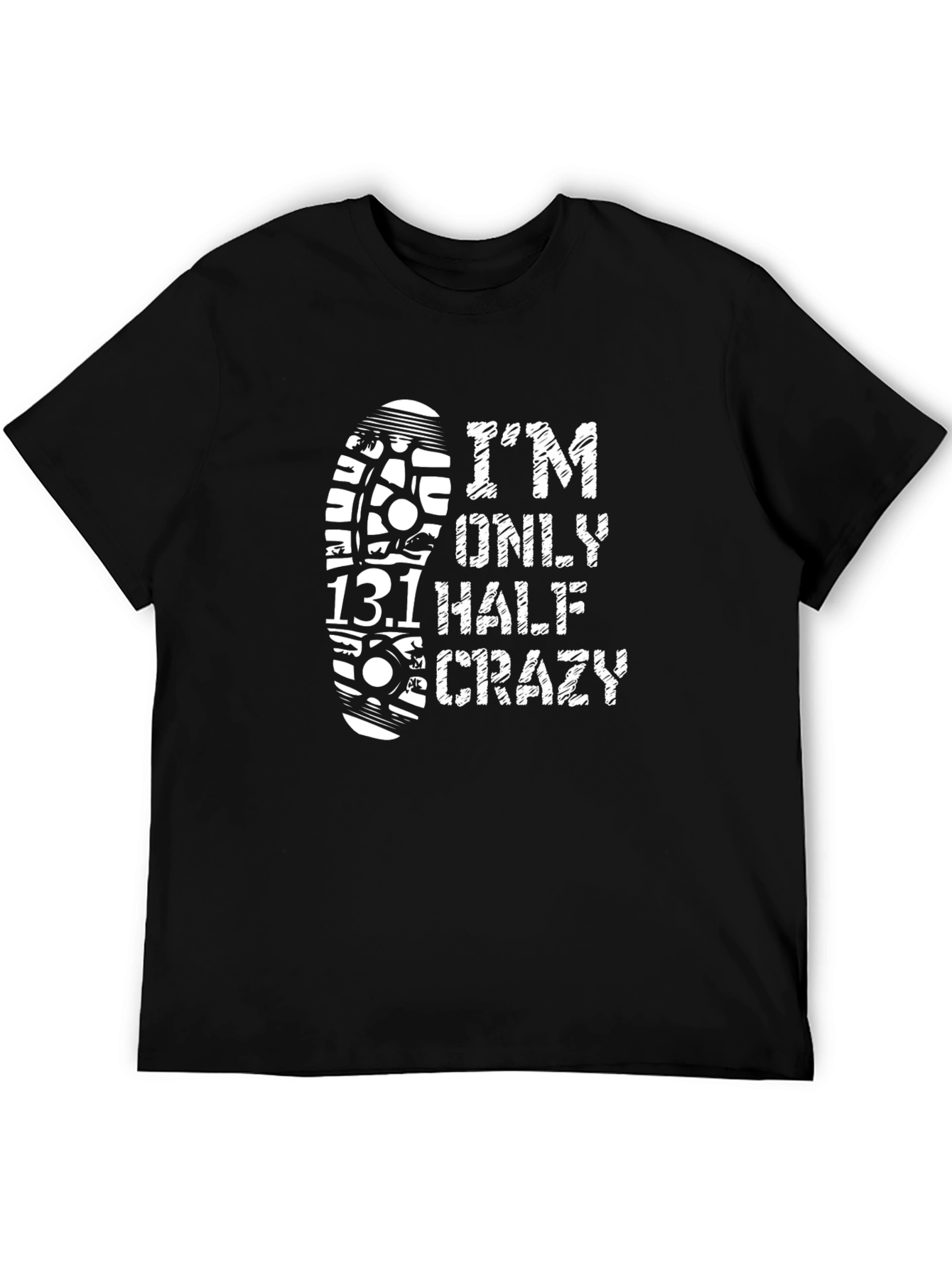 Black Half Marathon Crazy T-Shirt: 13.1 Running Tee view 5