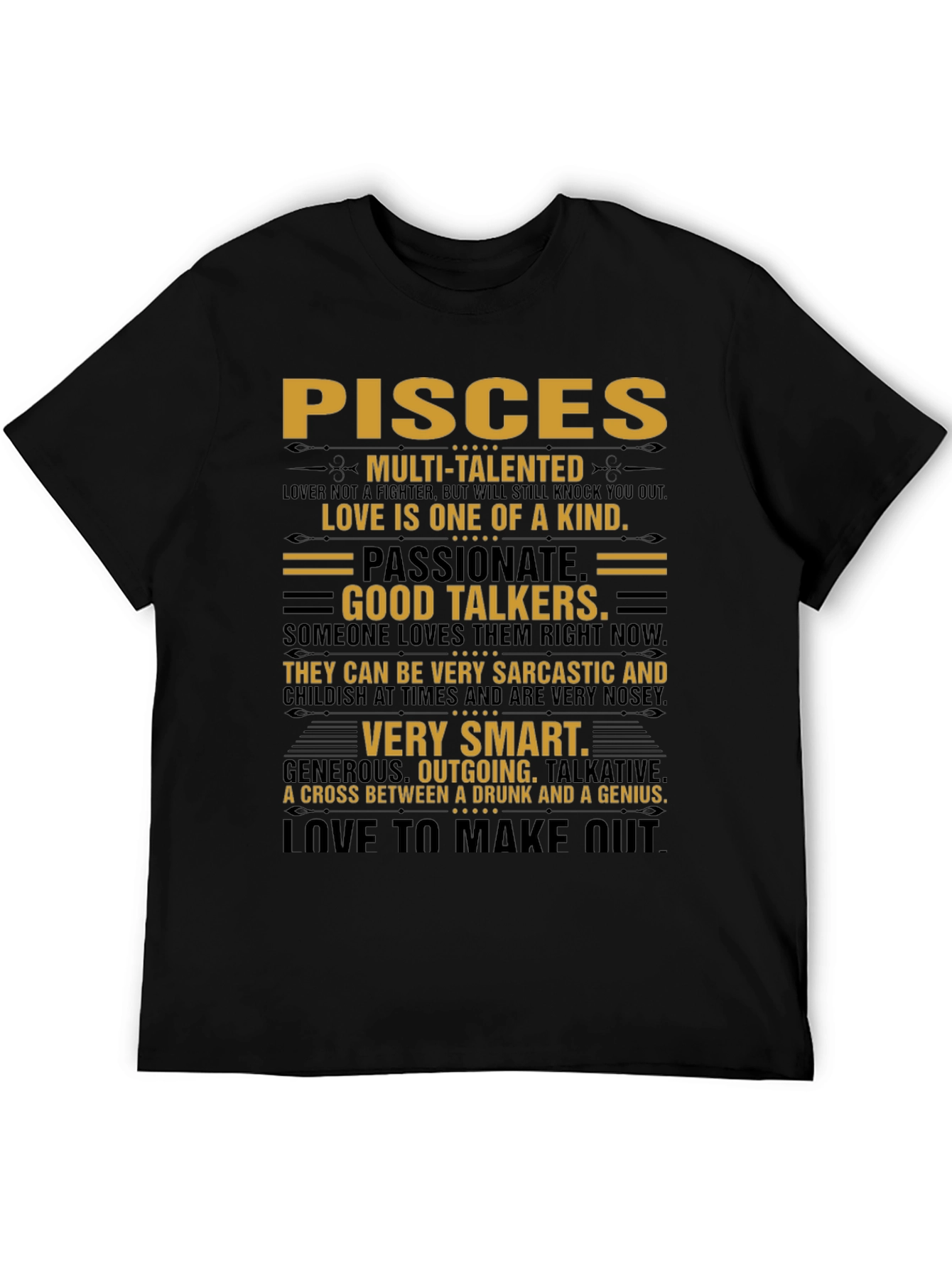 Pisces Zodiac Sign T-Shirt - Multi-Talented Tee - 5