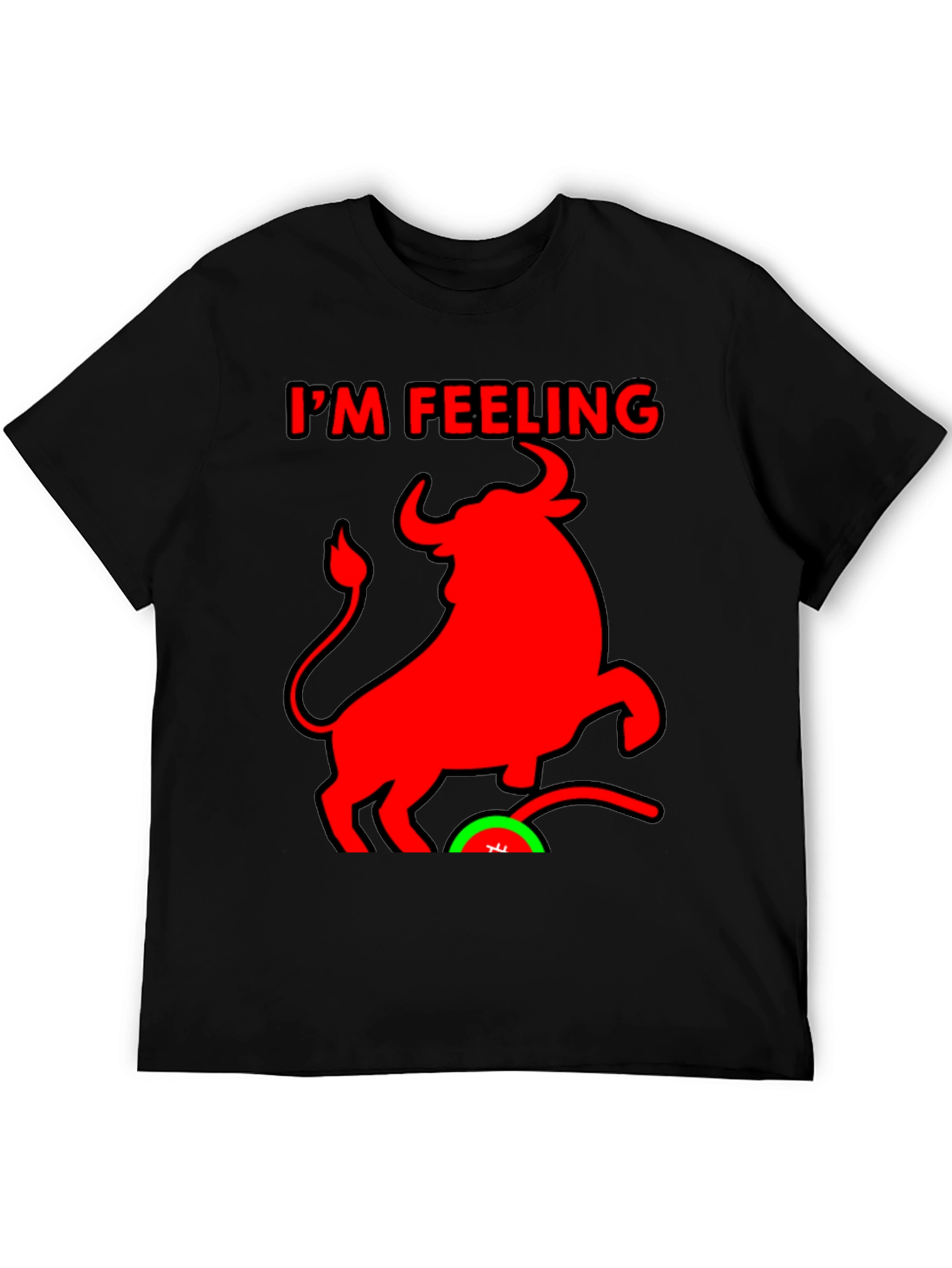 Black I'm Feeling Bullish Black T-Shirt view 5