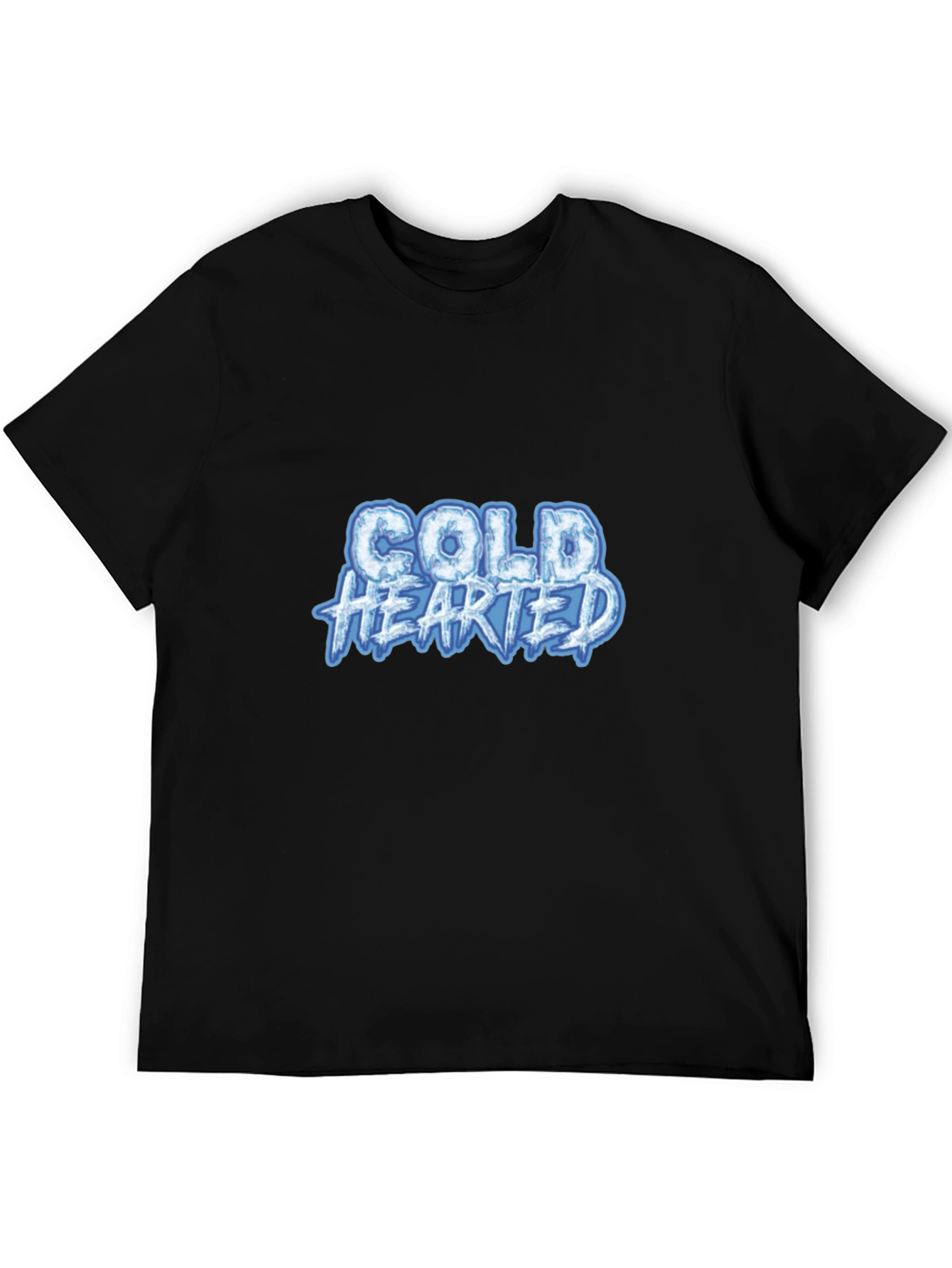 Cold Hearted Graphic Tee - Black Cotton Blend Shirt - 5