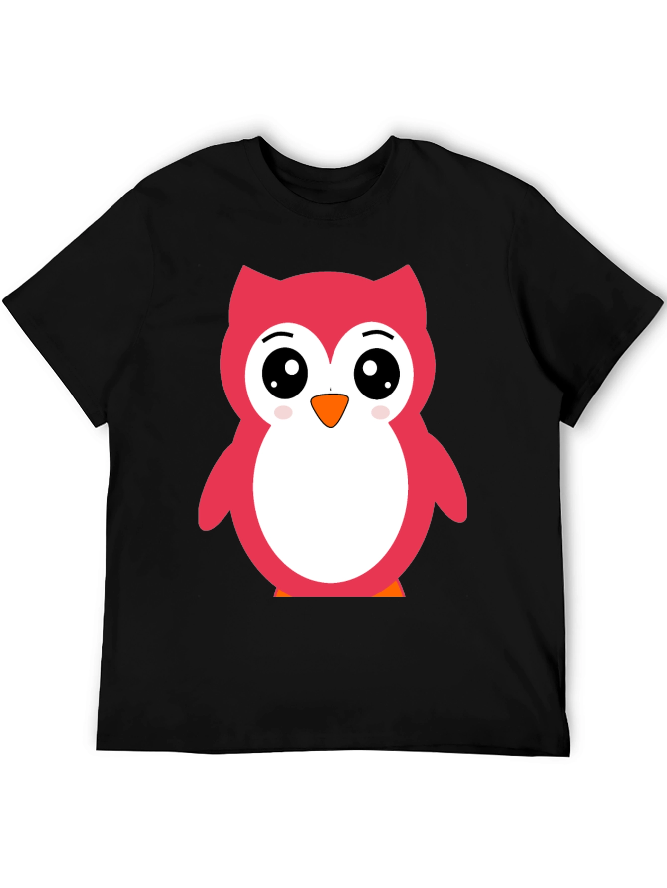 Black Cute Owl Graphic Tee - Soft Cotton Comfort view 5