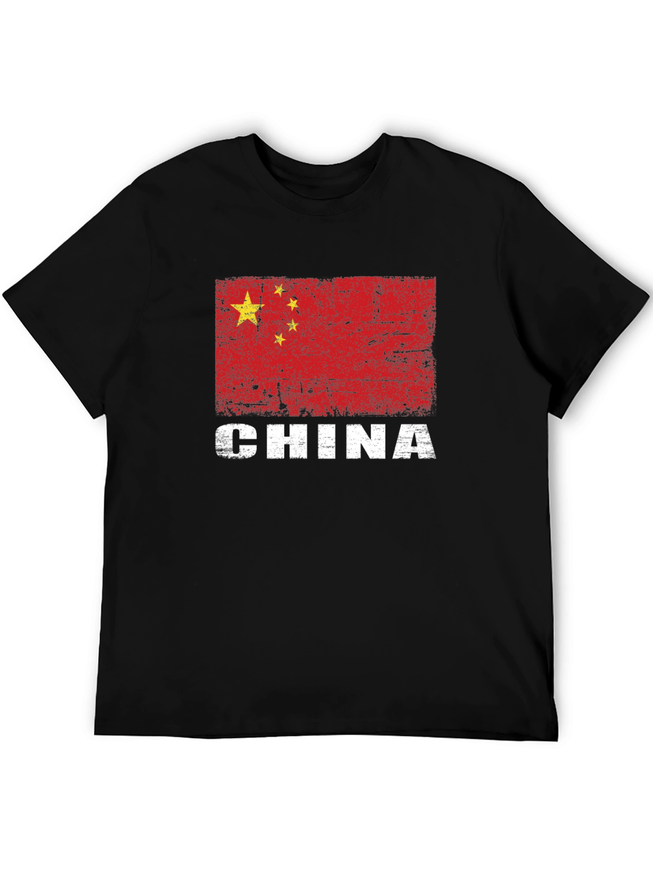 China Flag T-Shirt - Distressed Graphic Tee - 5