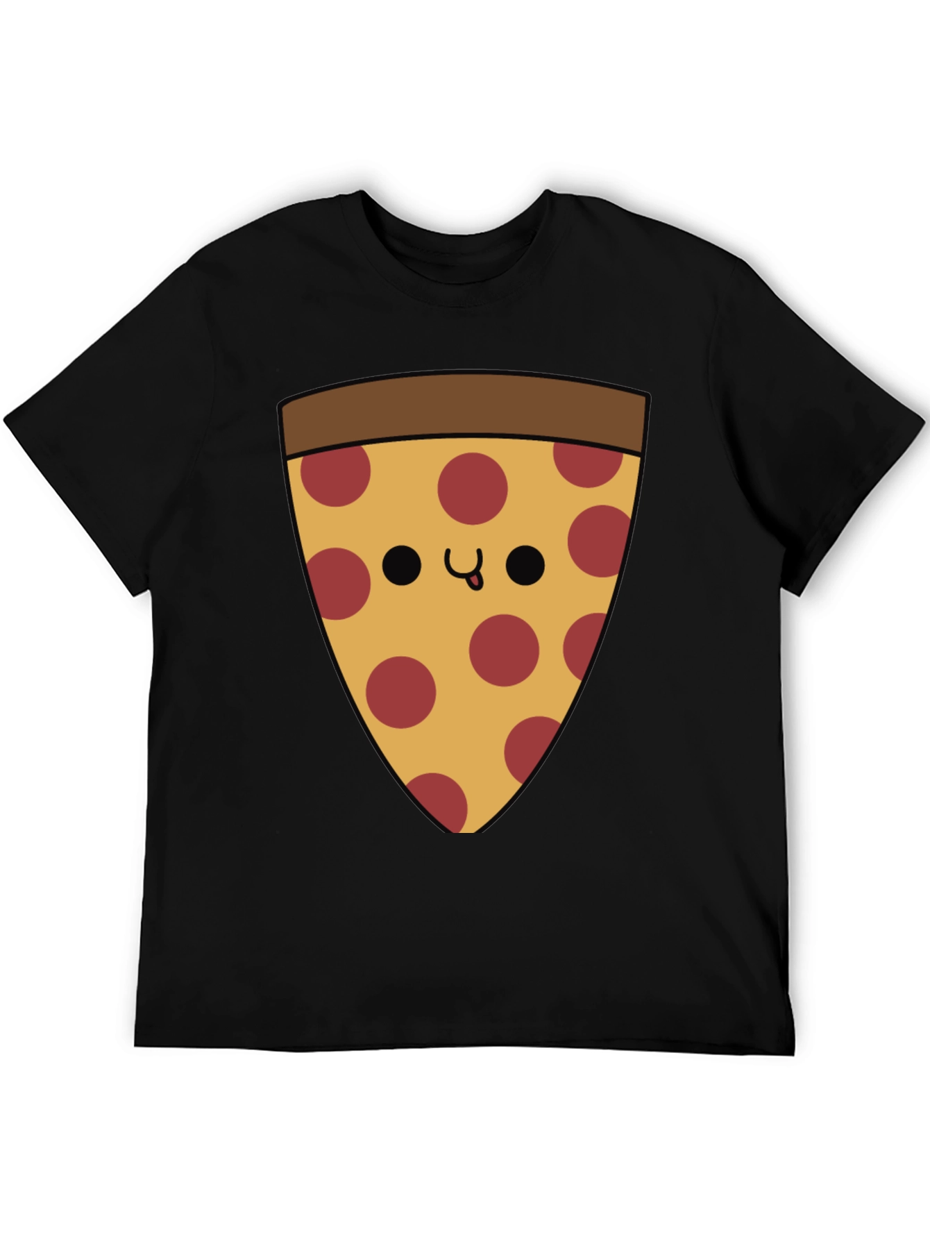 Black Pizza Slice Graphic T-Shirt - Casual Comfort view 5