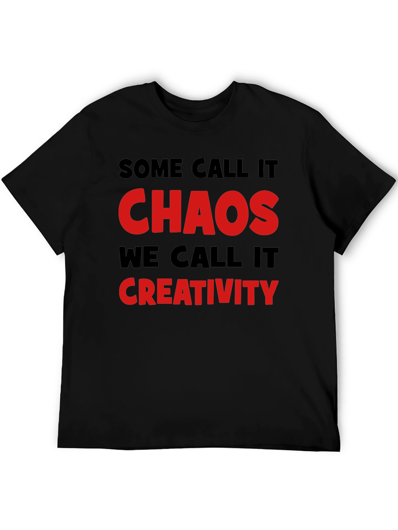 Black Chaos Creativity Graphic Tee - Black view 5