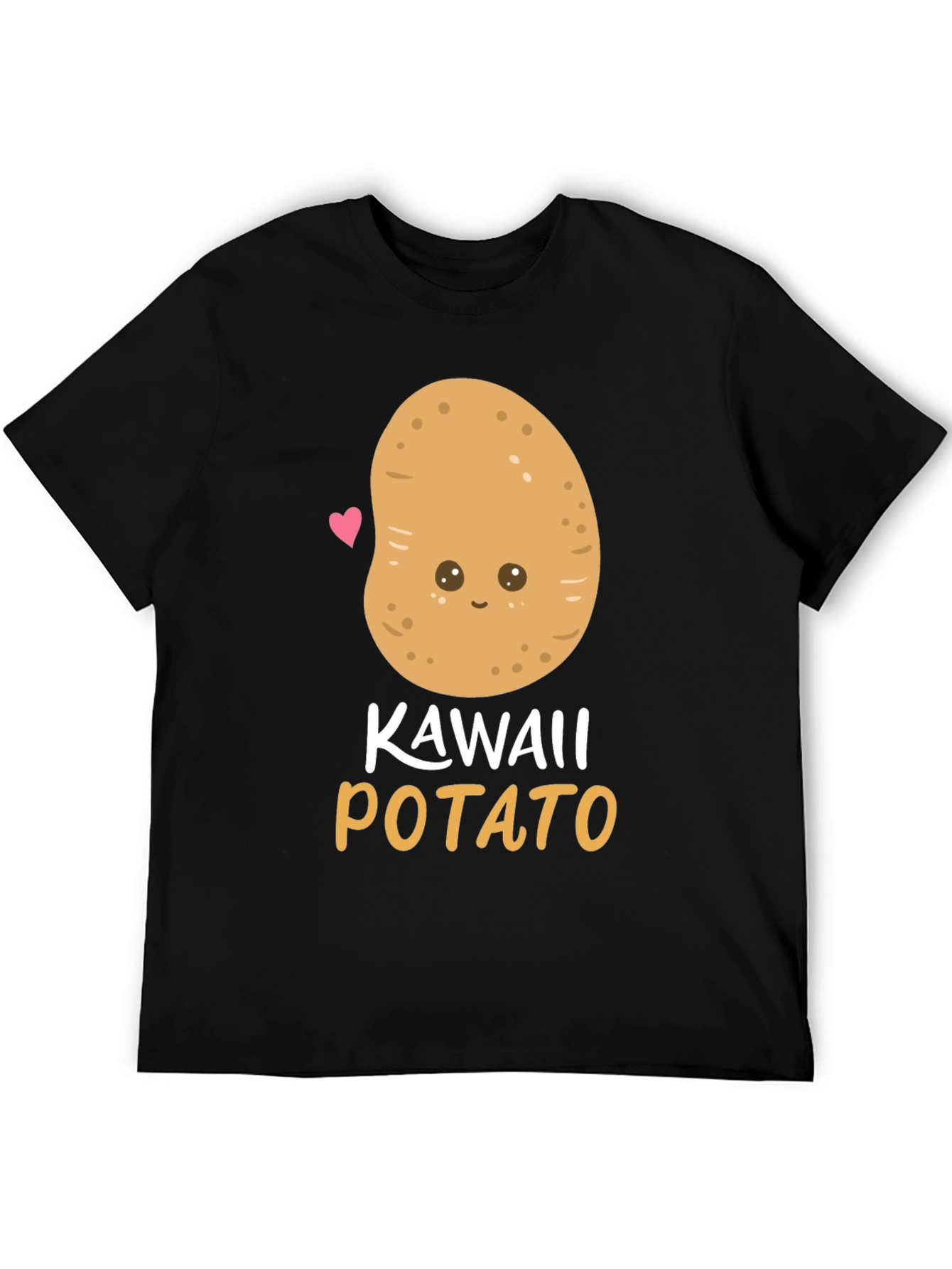 Black Kawaii Potato Graphic Tee - Unisex Comfort view 5