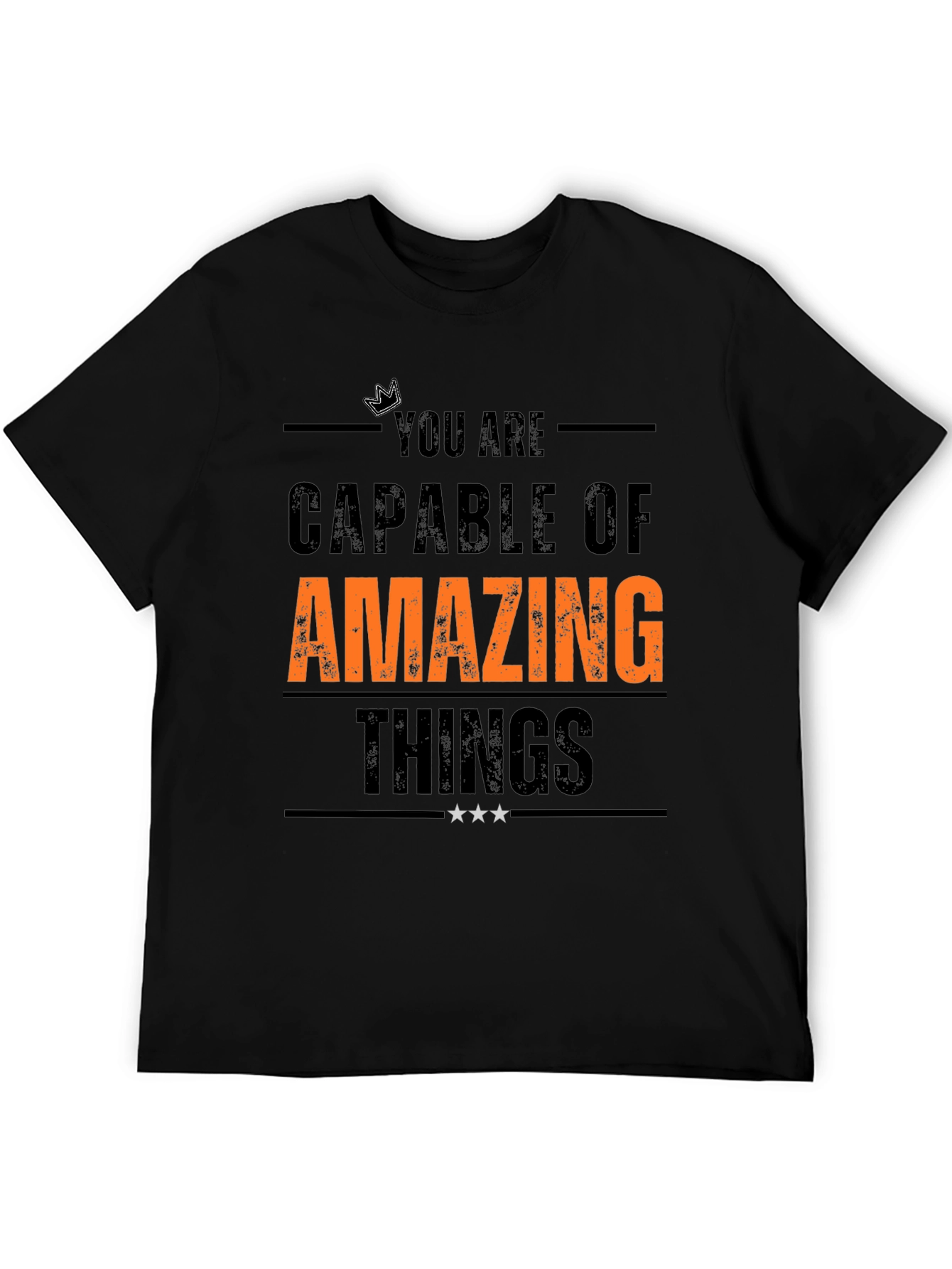 Black Inspirational T-Shirt: You Are Capable of Amazing Things view 5
