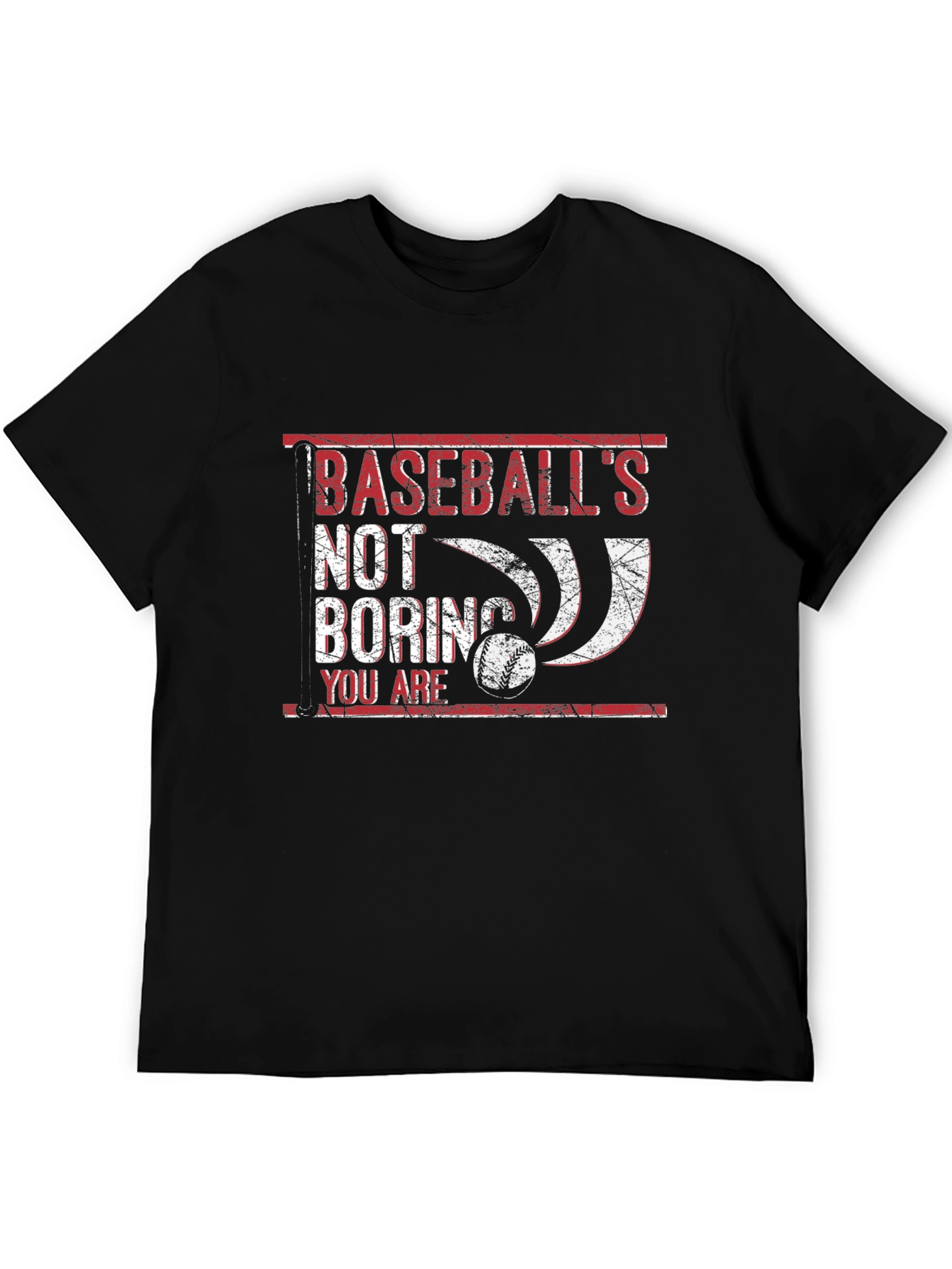 Black Baseball's Not Boring T-Shirt view 5