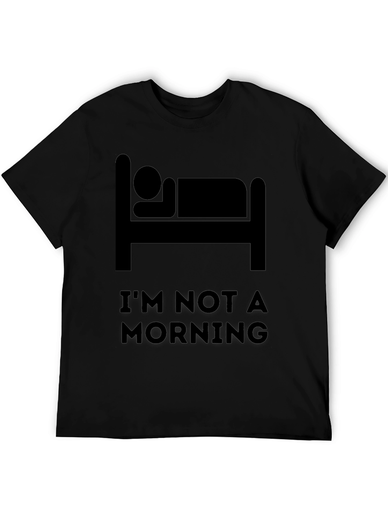 Black I'm Not A Morning Person Graphic Tee view 5