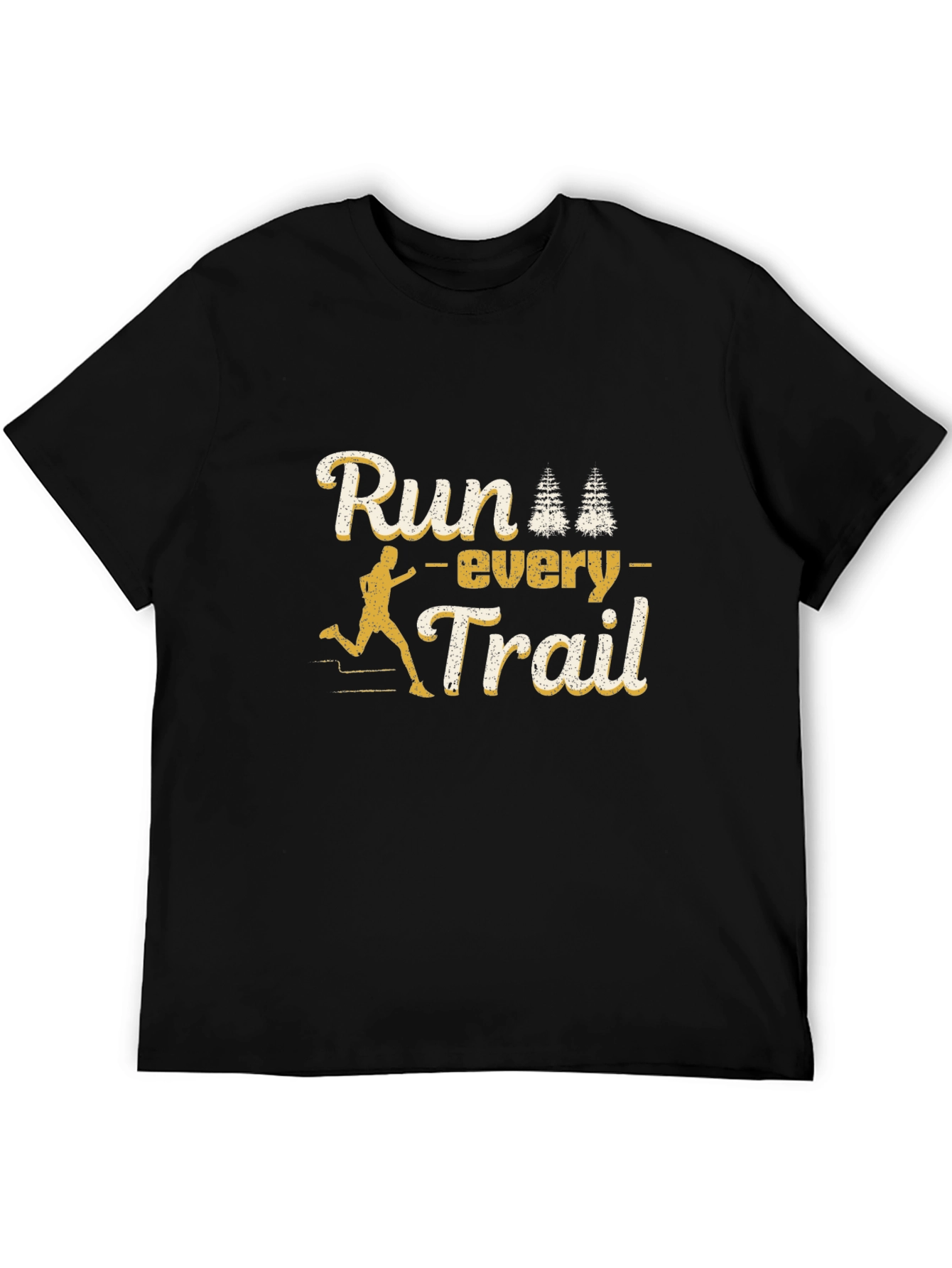 Black Run Every Trail Black Graphic Tee view 5