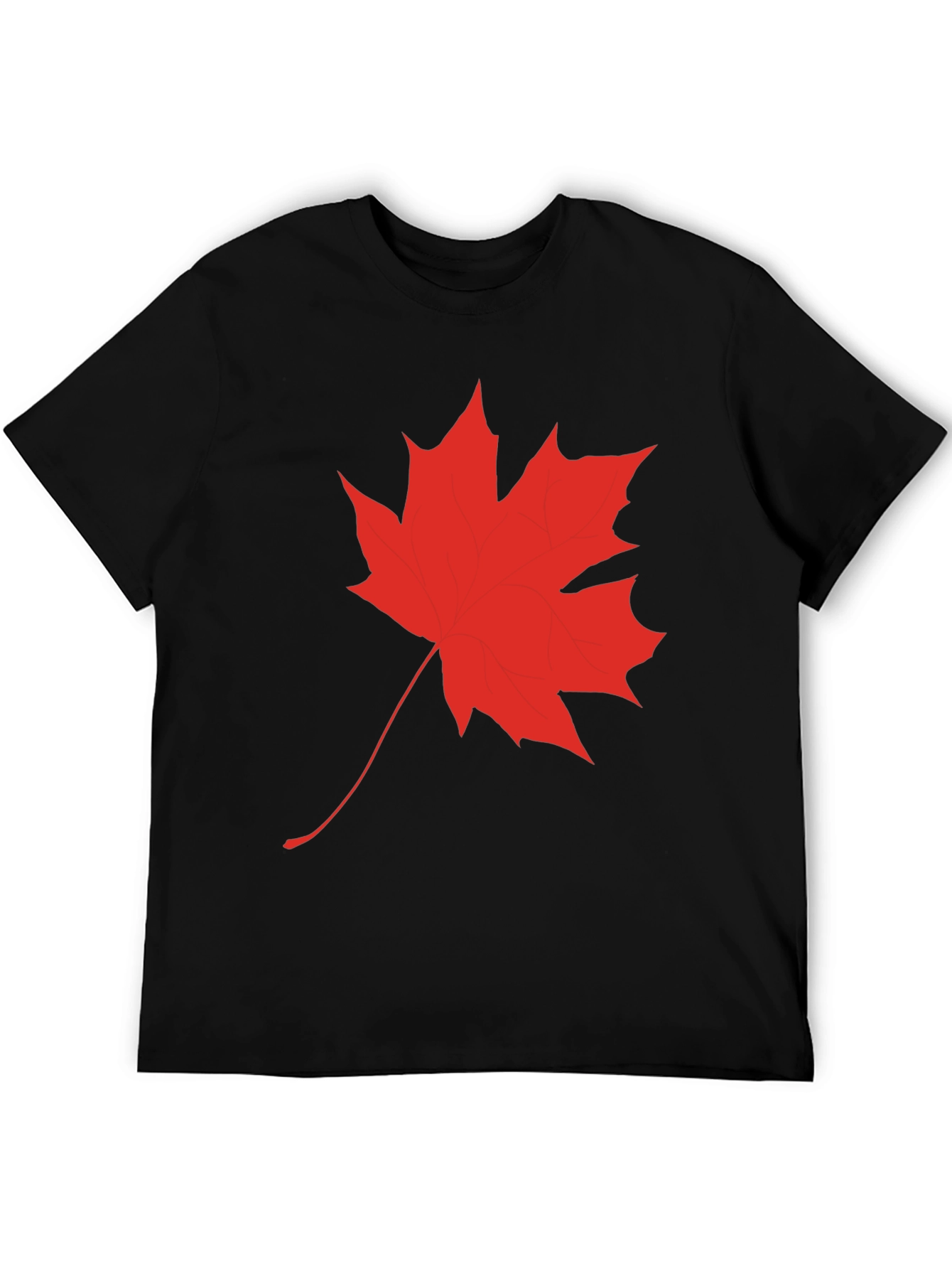 Black Maple Leaf Graphic T-Shirt view 5
