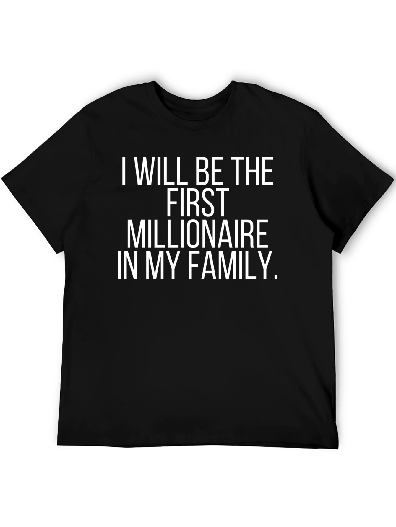 Black First Millionaire Family Black Tee view 5
