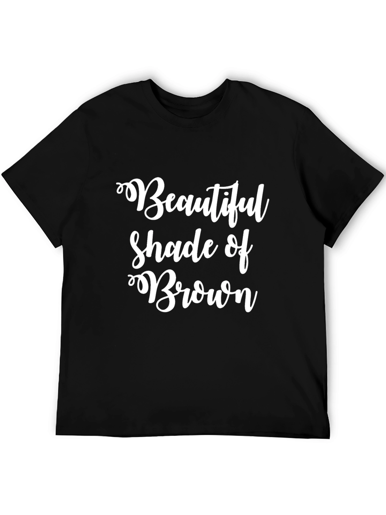Black Beautiful Shade of Brown Graphic Tee view 5