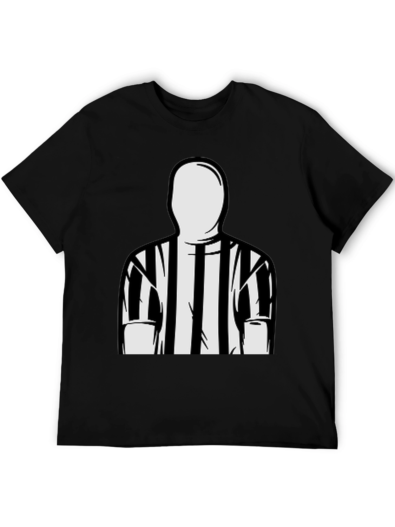 Black Referee Striped T-Shirt view 5