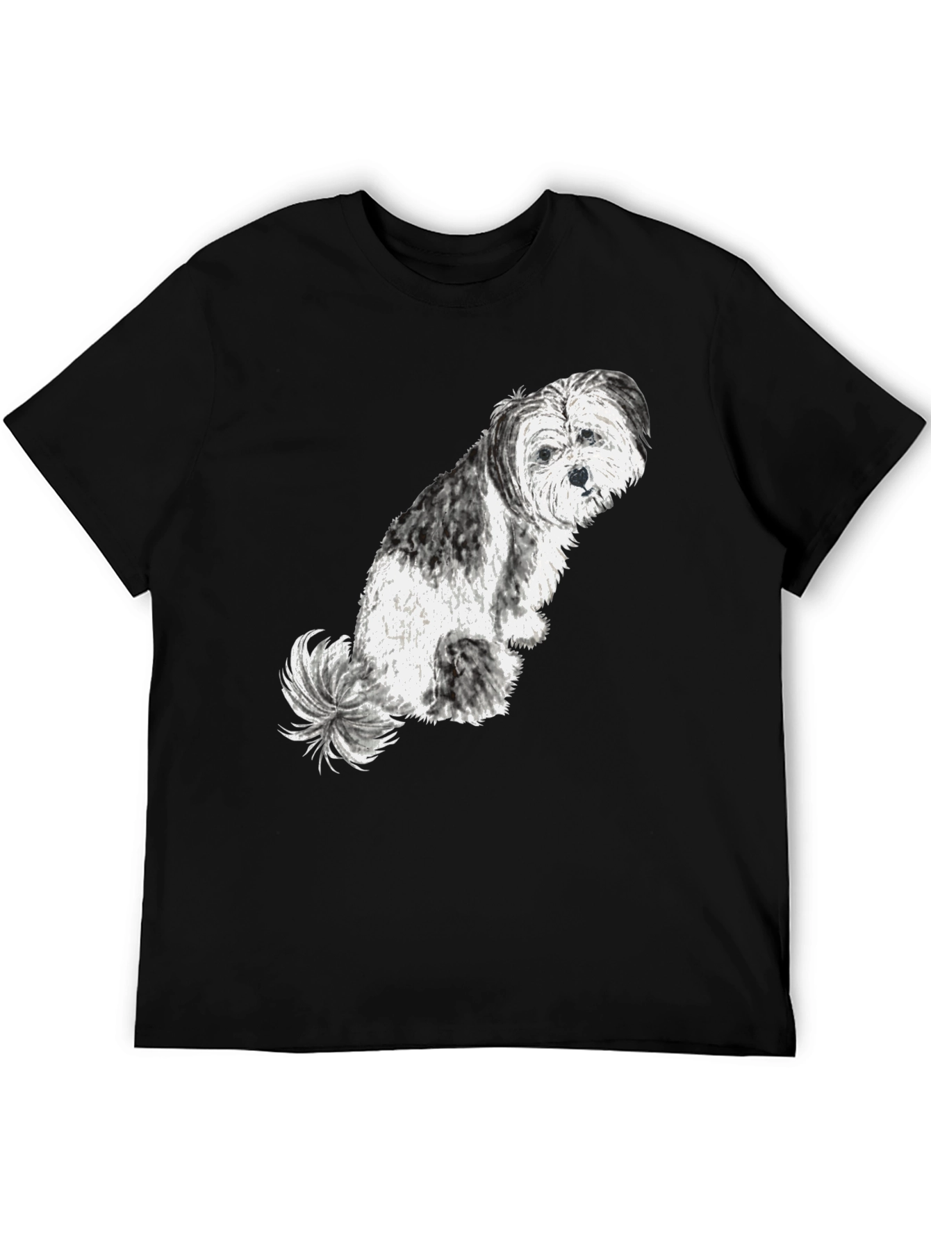 Black Dog Lover Tee - Cute Shih Tzu Graphic T-Shirt view 5
