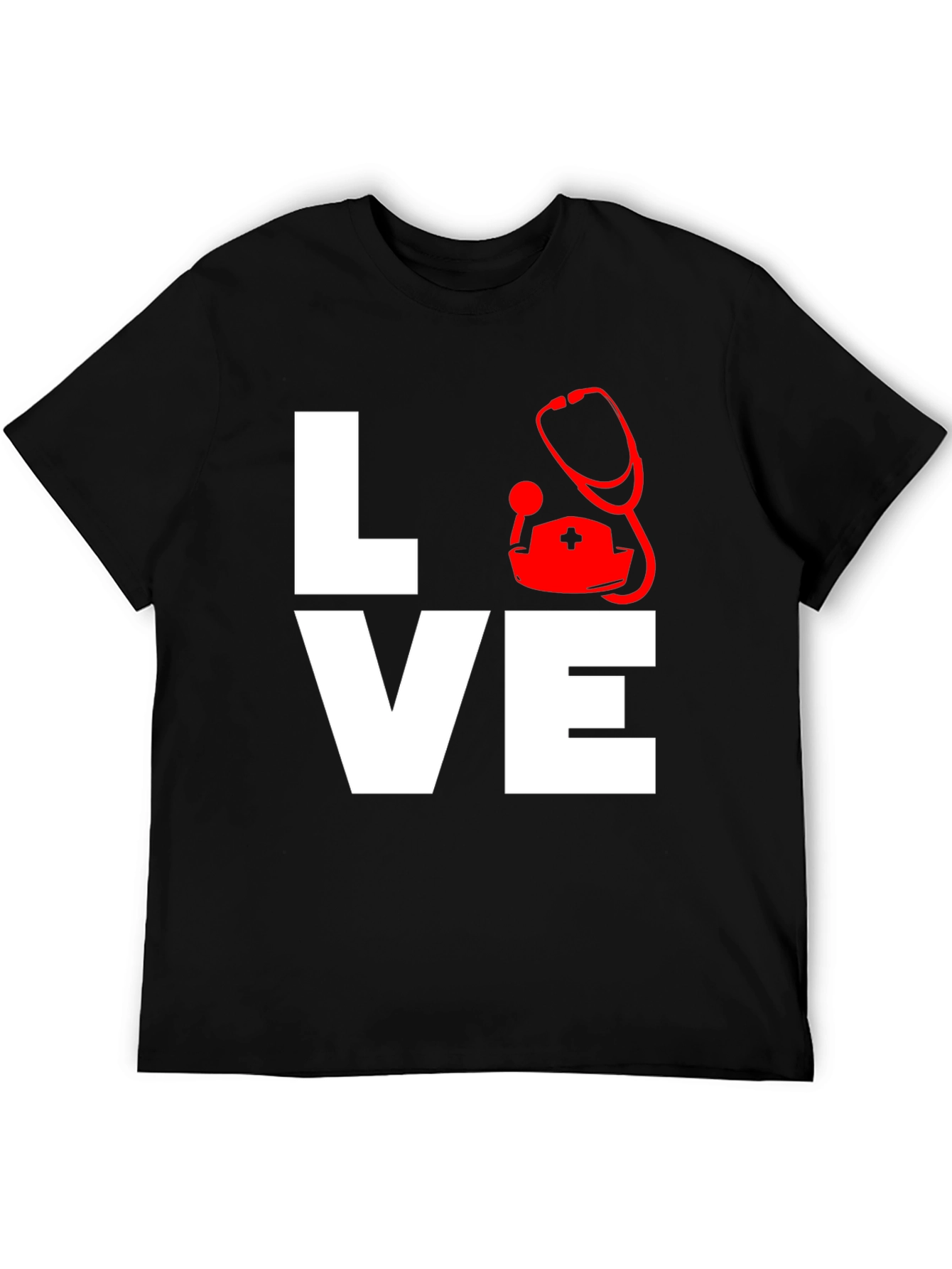 Black Nurse Love Graphic T-Shirt view 5