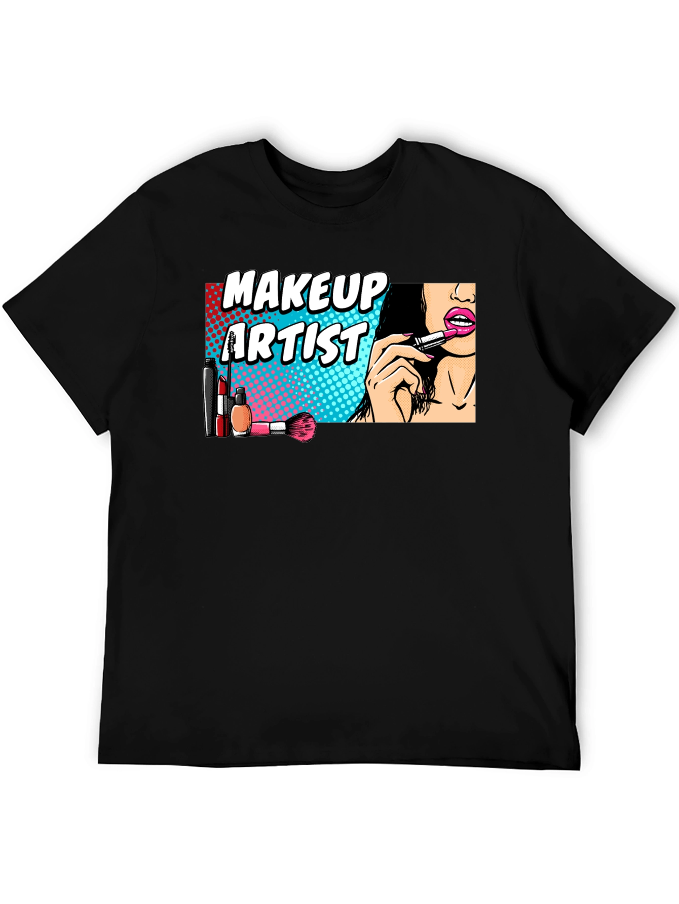 Black Makeup Artist T-Shirt view 5
