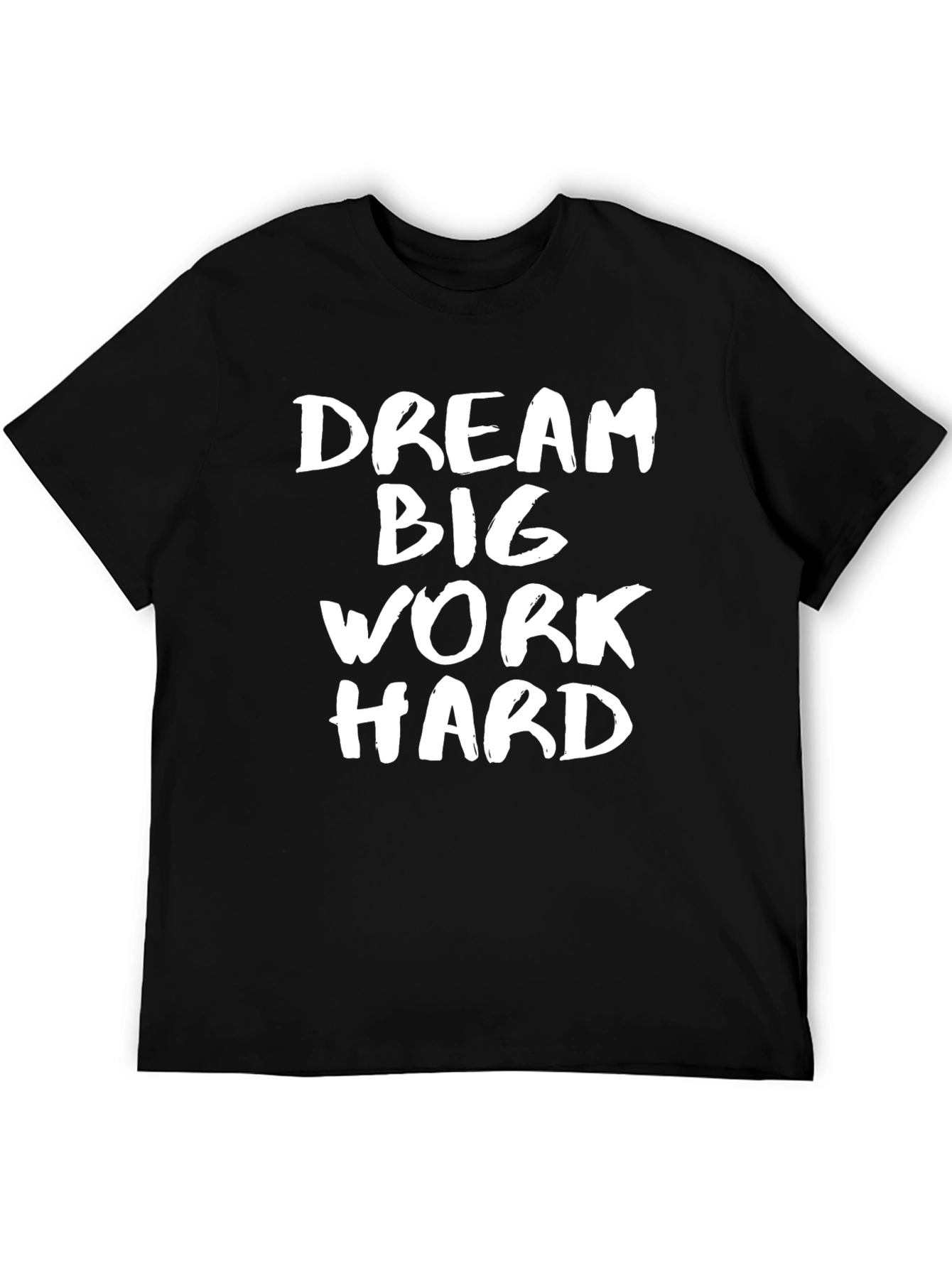 Black Dream Big Work Hard Graphic Tee view 5