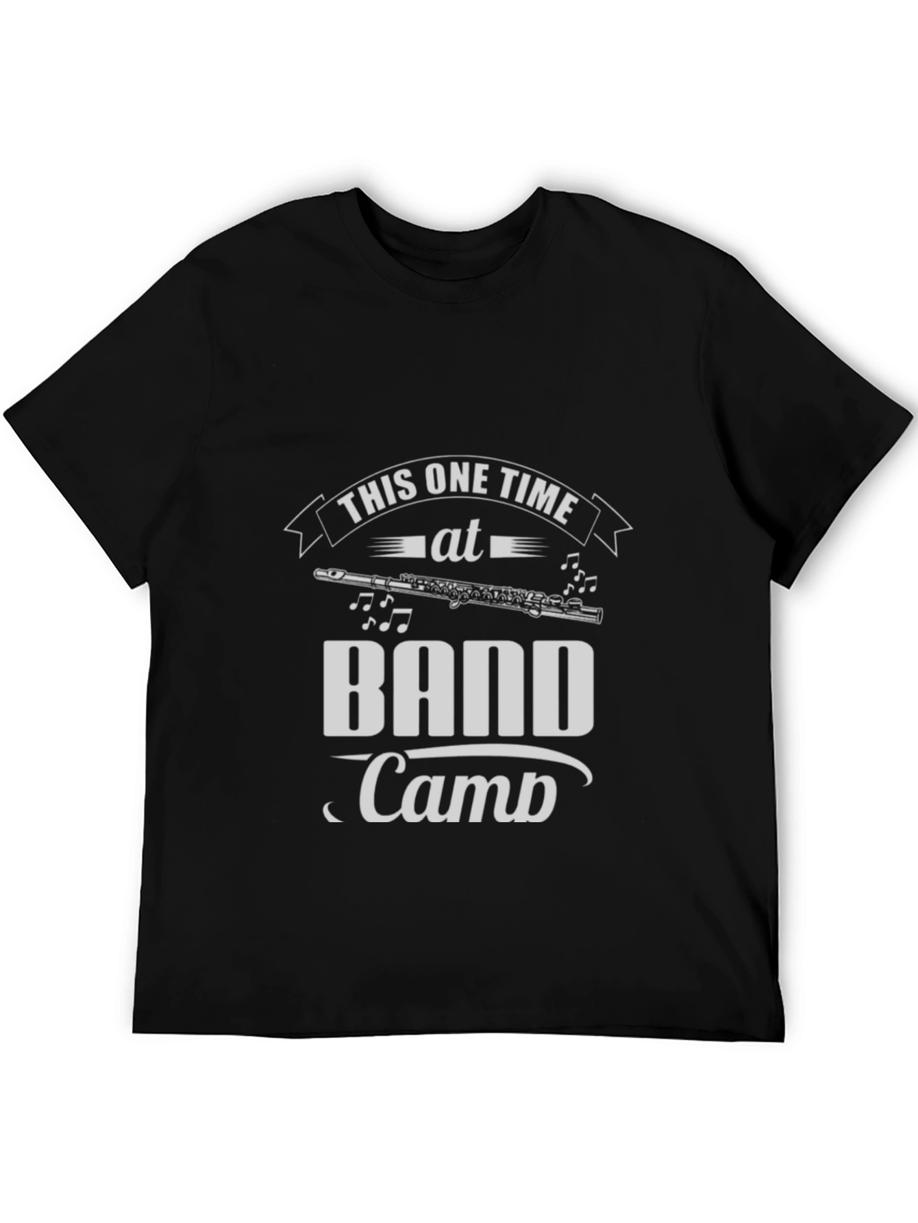 Black Band Camp Flute Tee - Musician Humor T-Shirt view 5