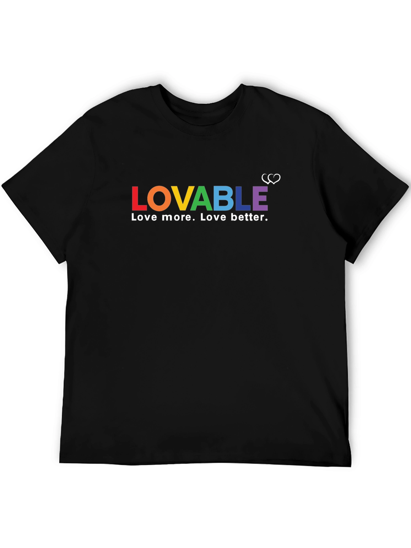 Black Lovable Pride T-Shirt - Love More, Love Better view 5