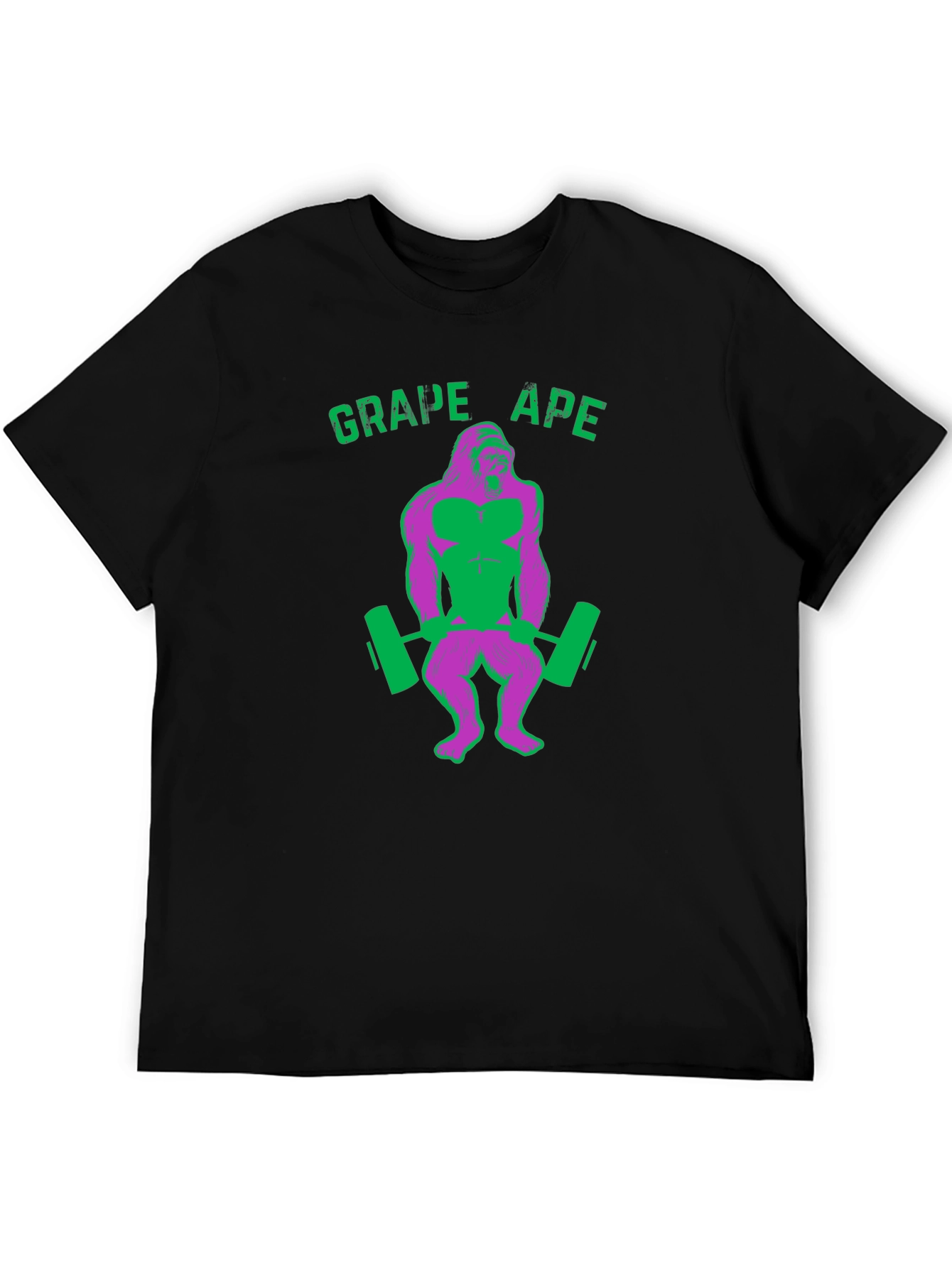 Black Grape Ape Gym T-Shirt - Funny Workout Shirt view 5