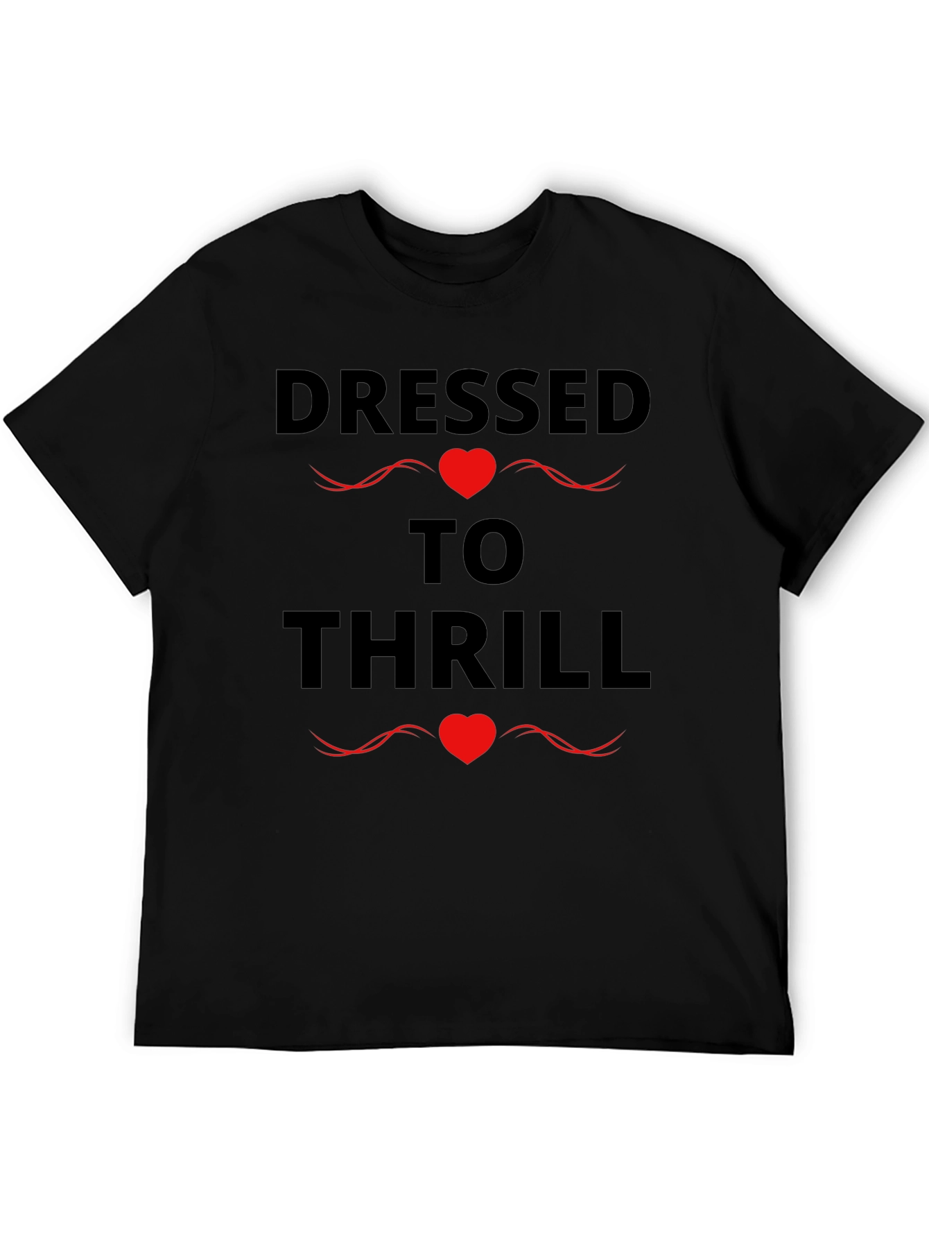 Black Dressed to Thrill Graphic Print Black T-Shirt view 5