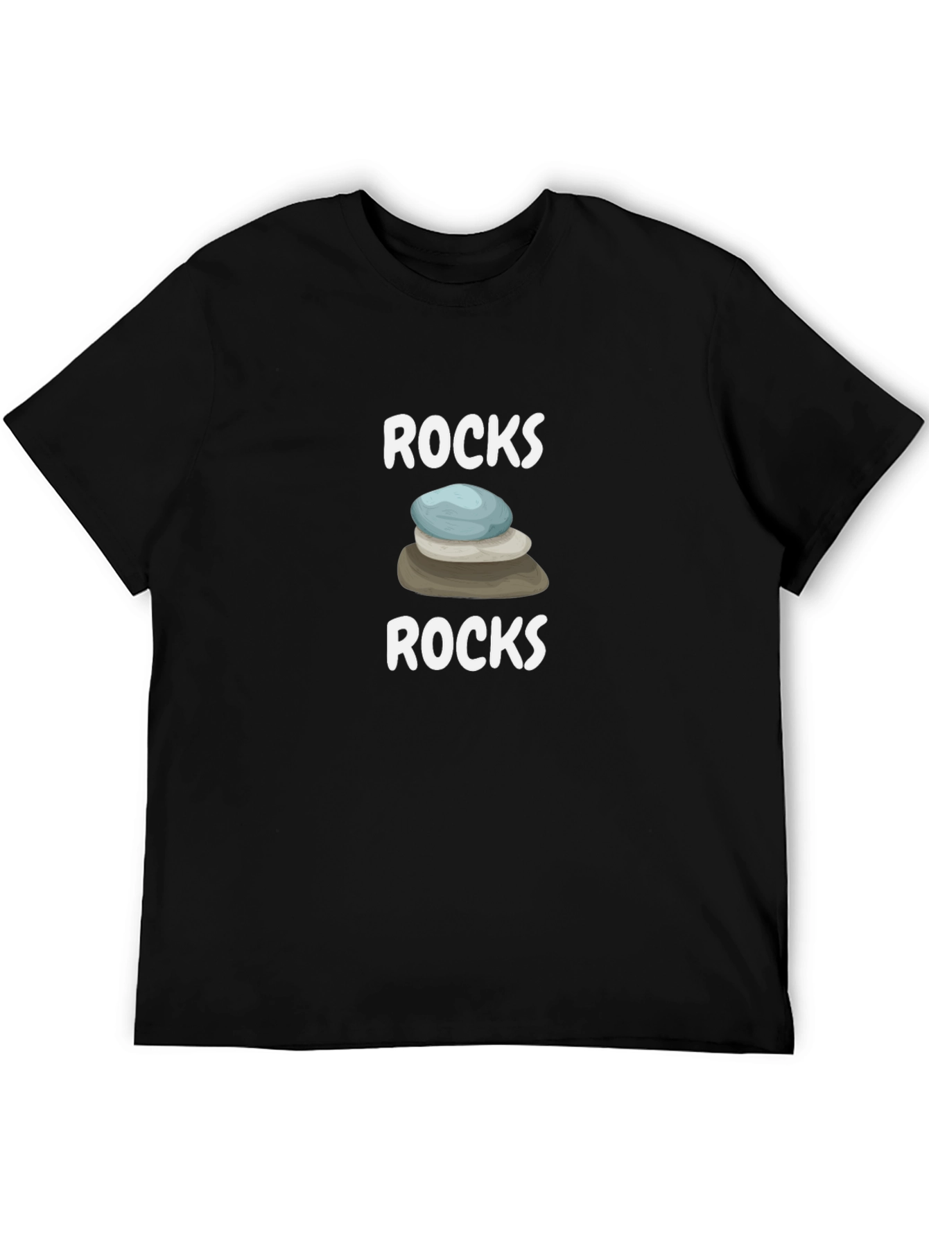 Black Rocks Graphic Tee - Black Cotton Blend view 5
