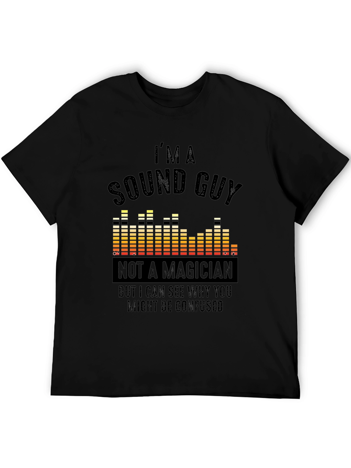 Black Sound Guy T-Shirt - Funny Audio Engineer Tee view 5