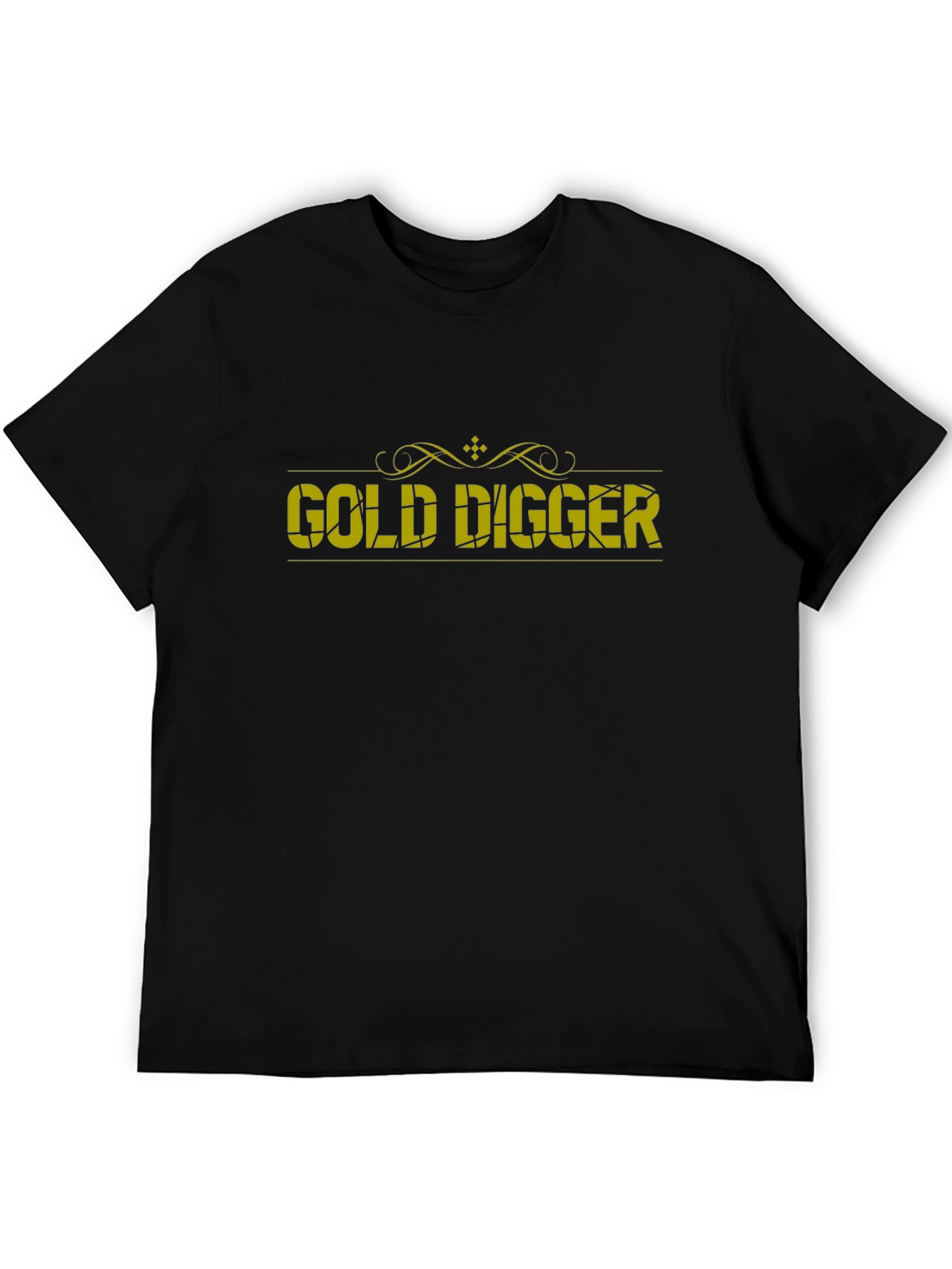 Black Gold Digger Graphic Black T-Shirt view 5