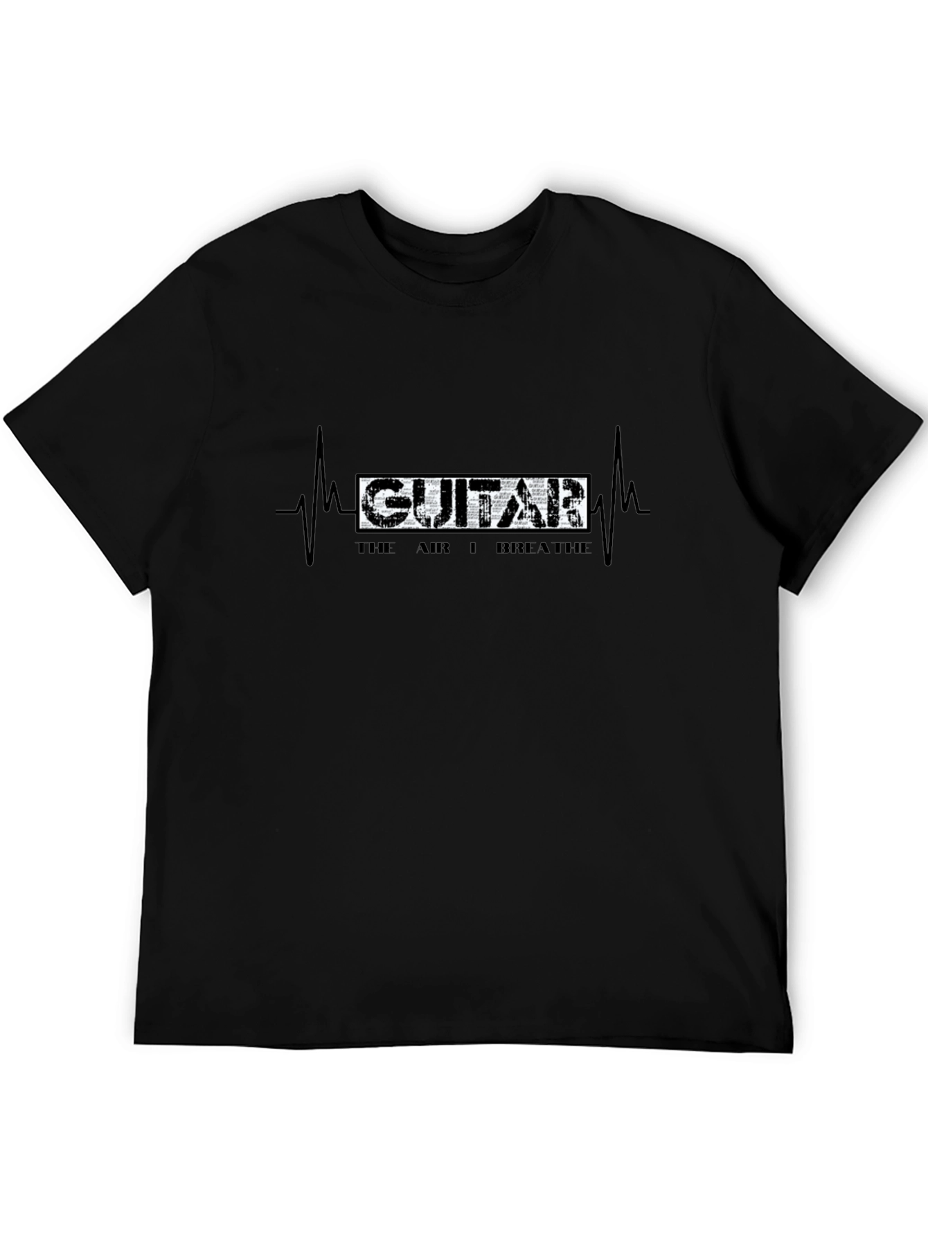 Black Guitar is the Air I Breathe Graphic T-Shirt view 5