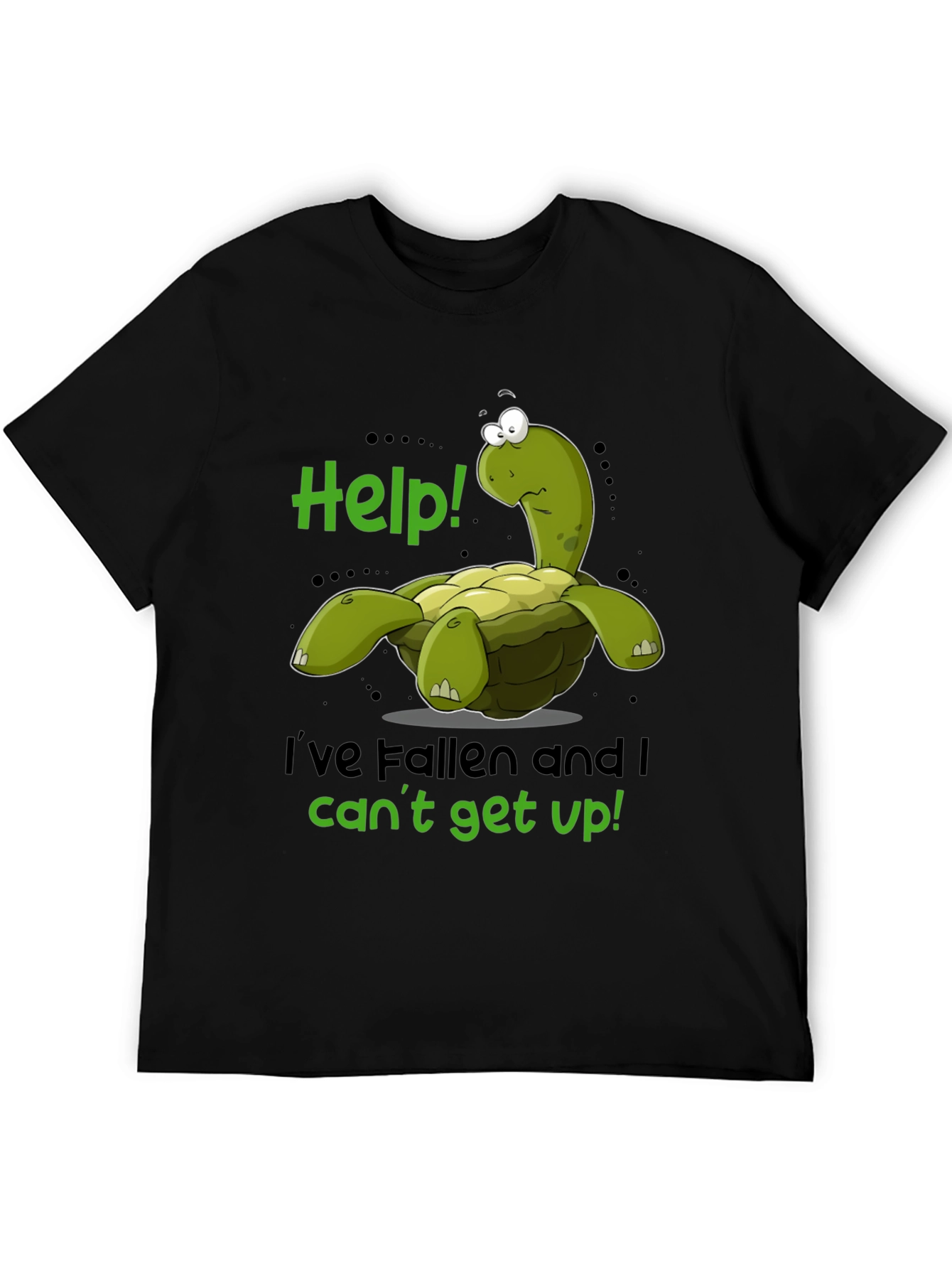 Black Help! Turtle T-Shirt view 5