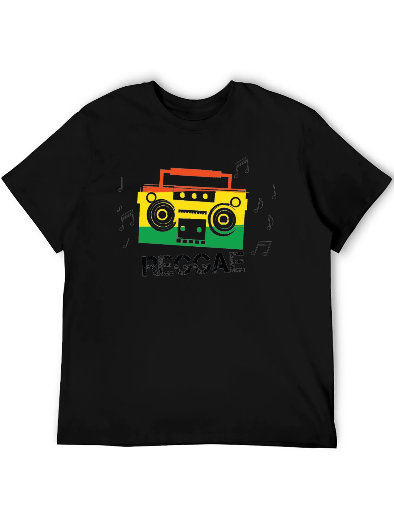 Black Reggae Boombox Graphic Tee view 5