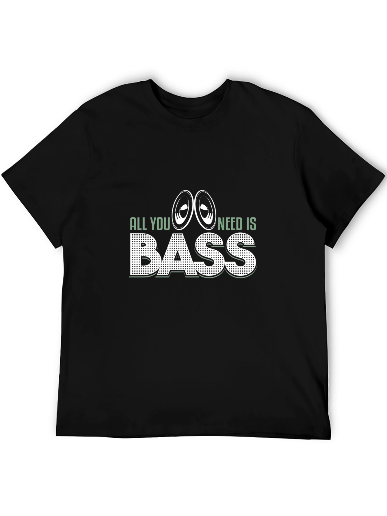 Black All You Need Is Bass T-Shirt - Music Lover Tee view 5