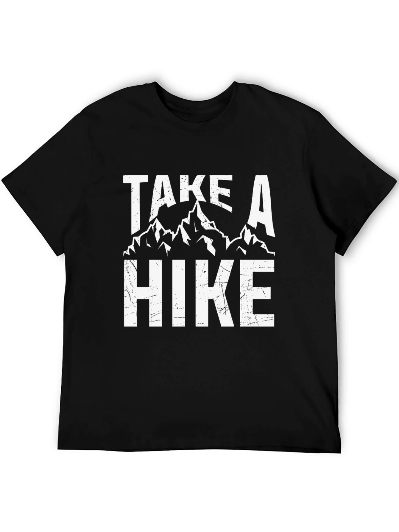 Black Take A Hike Graphic Tee - Black Cotton Blend view 5