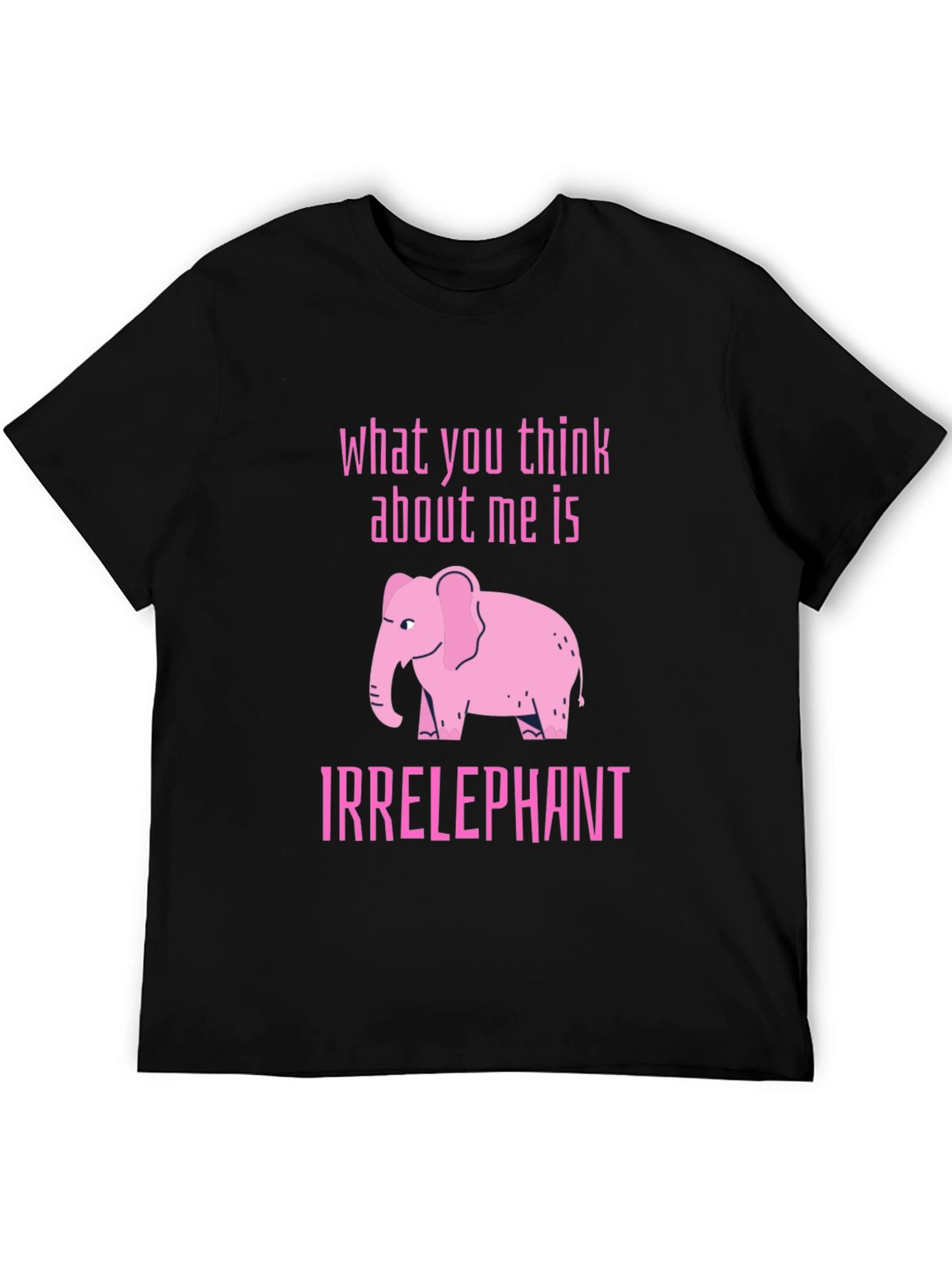Black Irrelephant Graphic T-Shirt - Black Cotton Tee view 5
