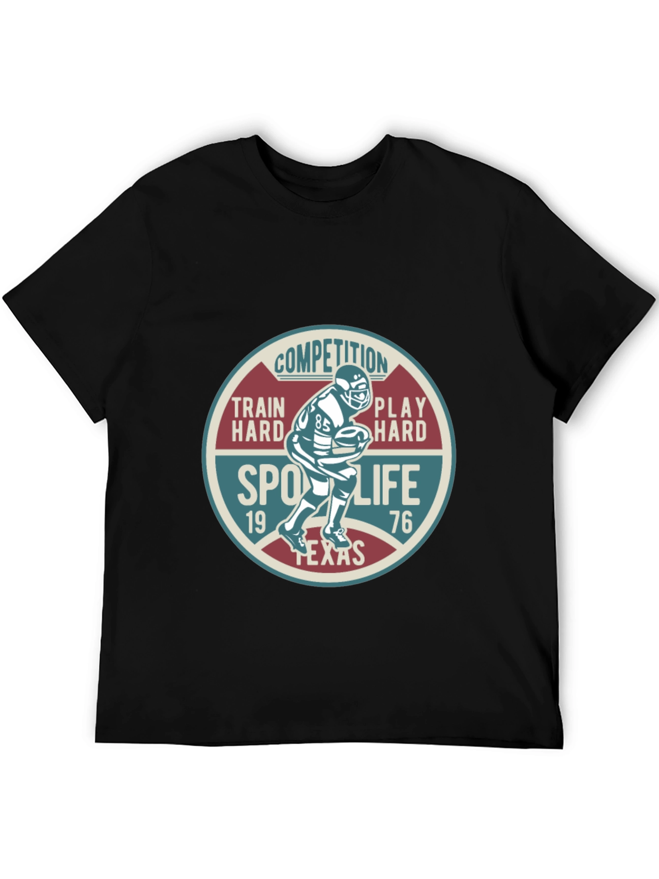 Black Sport Life Graphic T-Shirt - Texas Football view 5