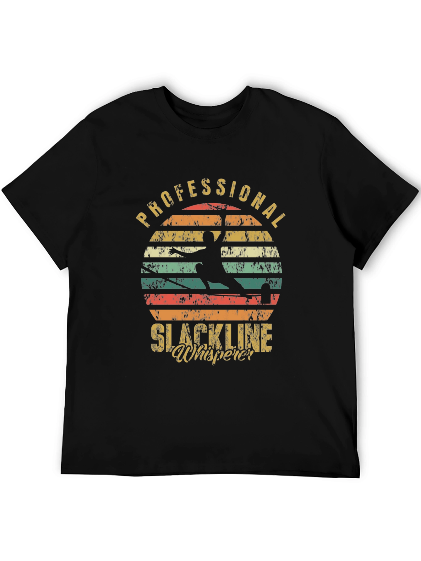 Black Professional Slackline Whisperer T-Shirt view 5