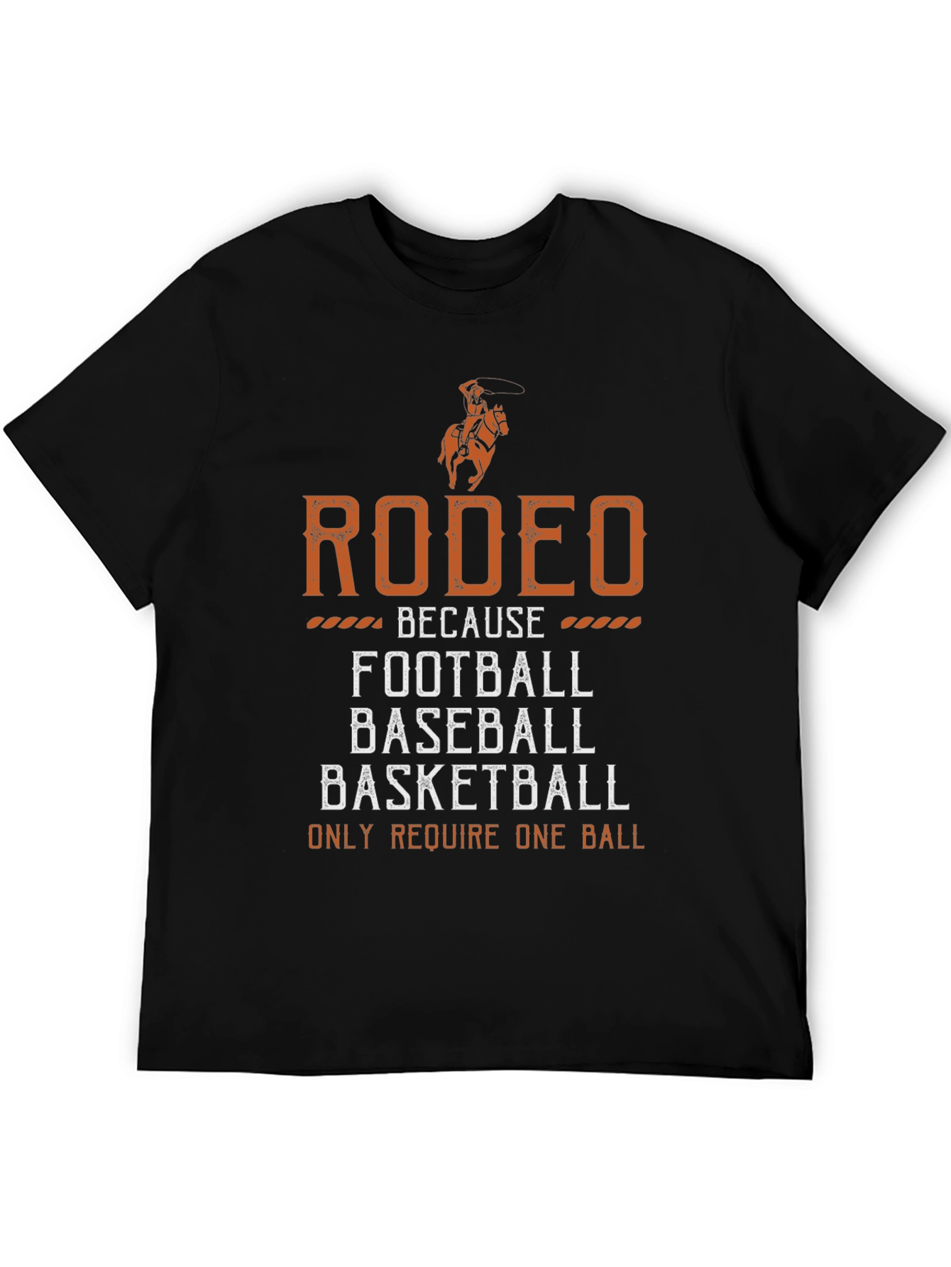 Black Rodeo One Ball T-Shirt - Cowboy Graphic Tee view 5