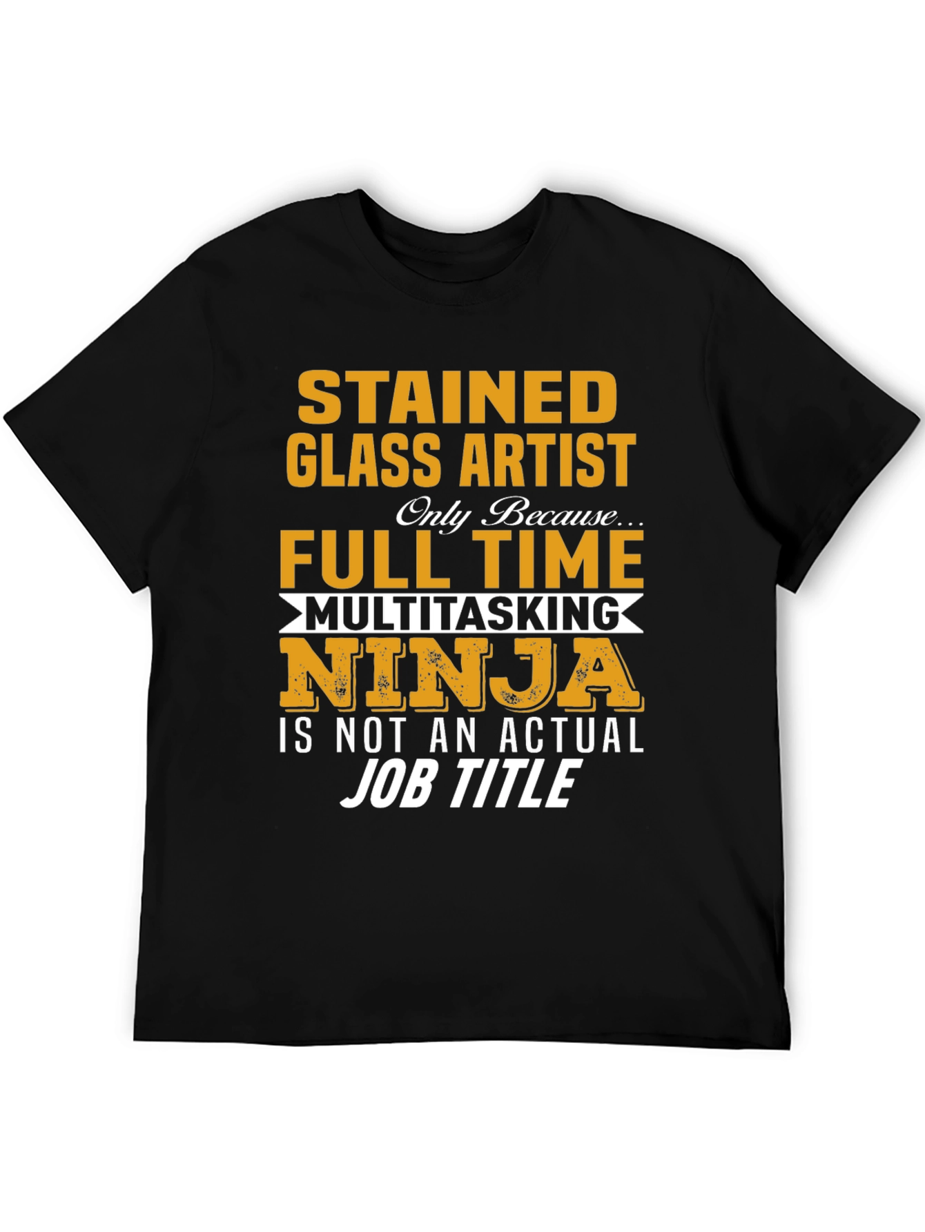 Black Stained Glass Artist T-Shirt view 5