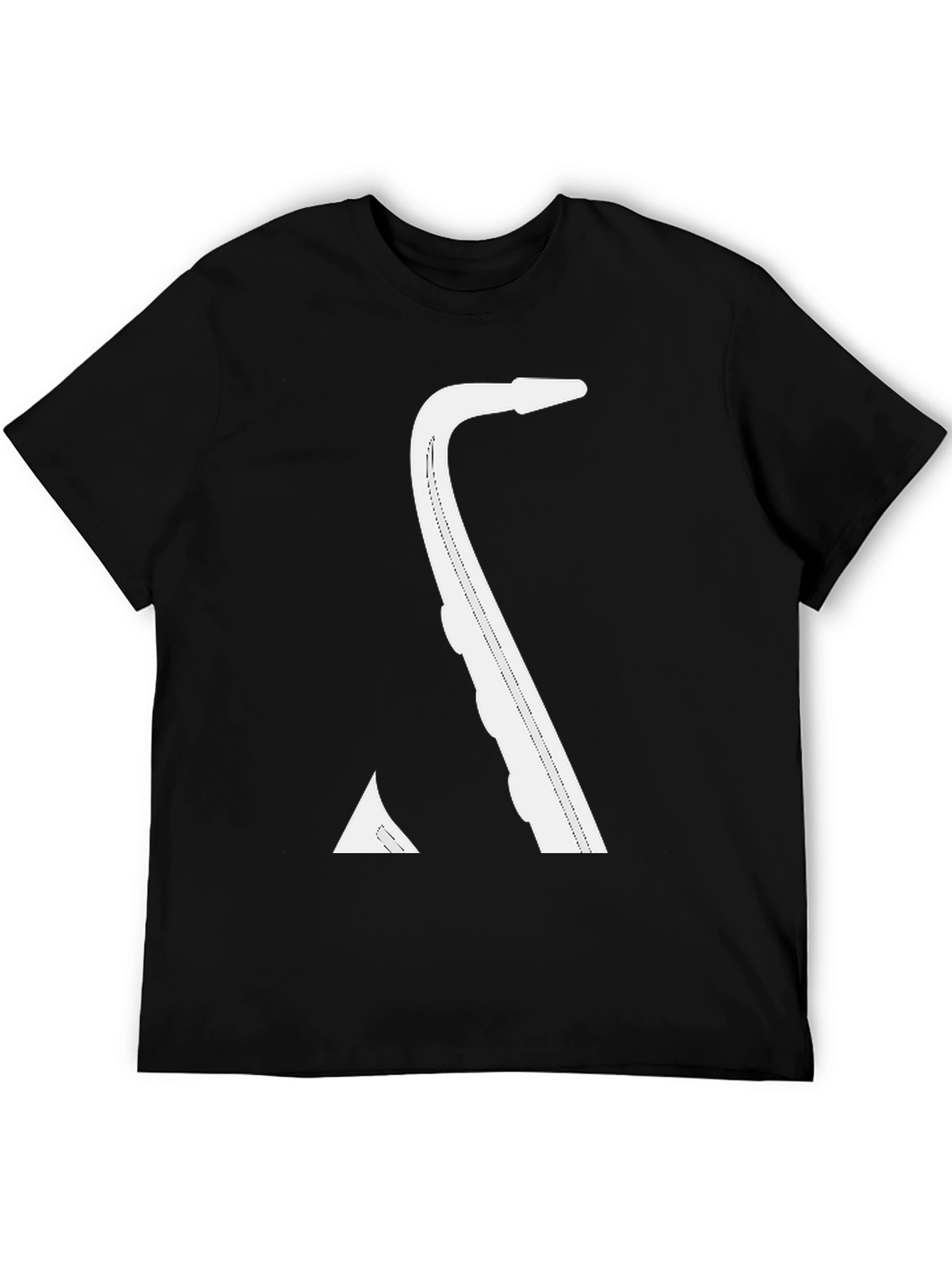 Black Saxophone Graphic T-Shirt - Cool Music Tee view 5