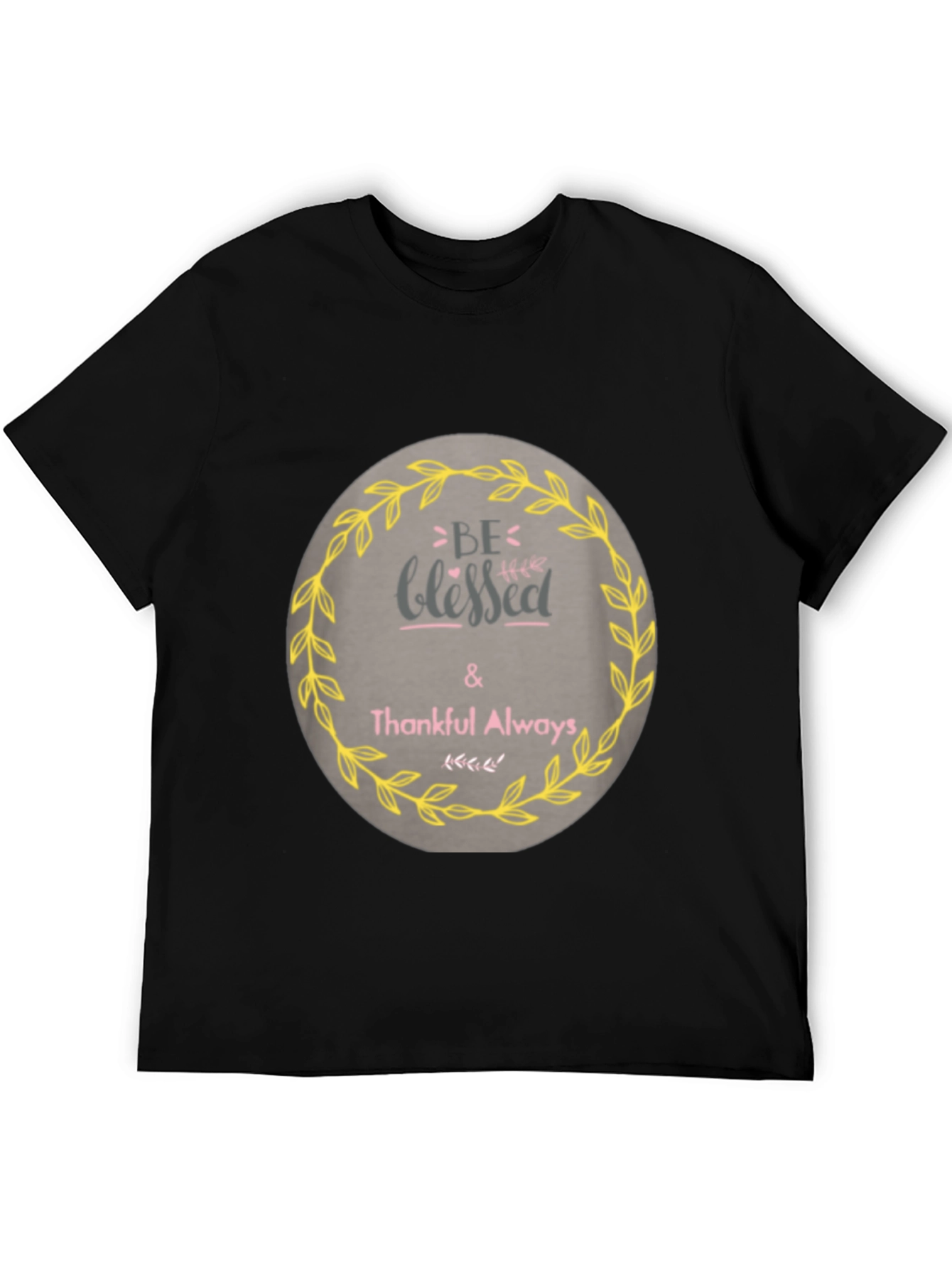 Black Be Blessed & Thankful Graphic T-Shirt view 5