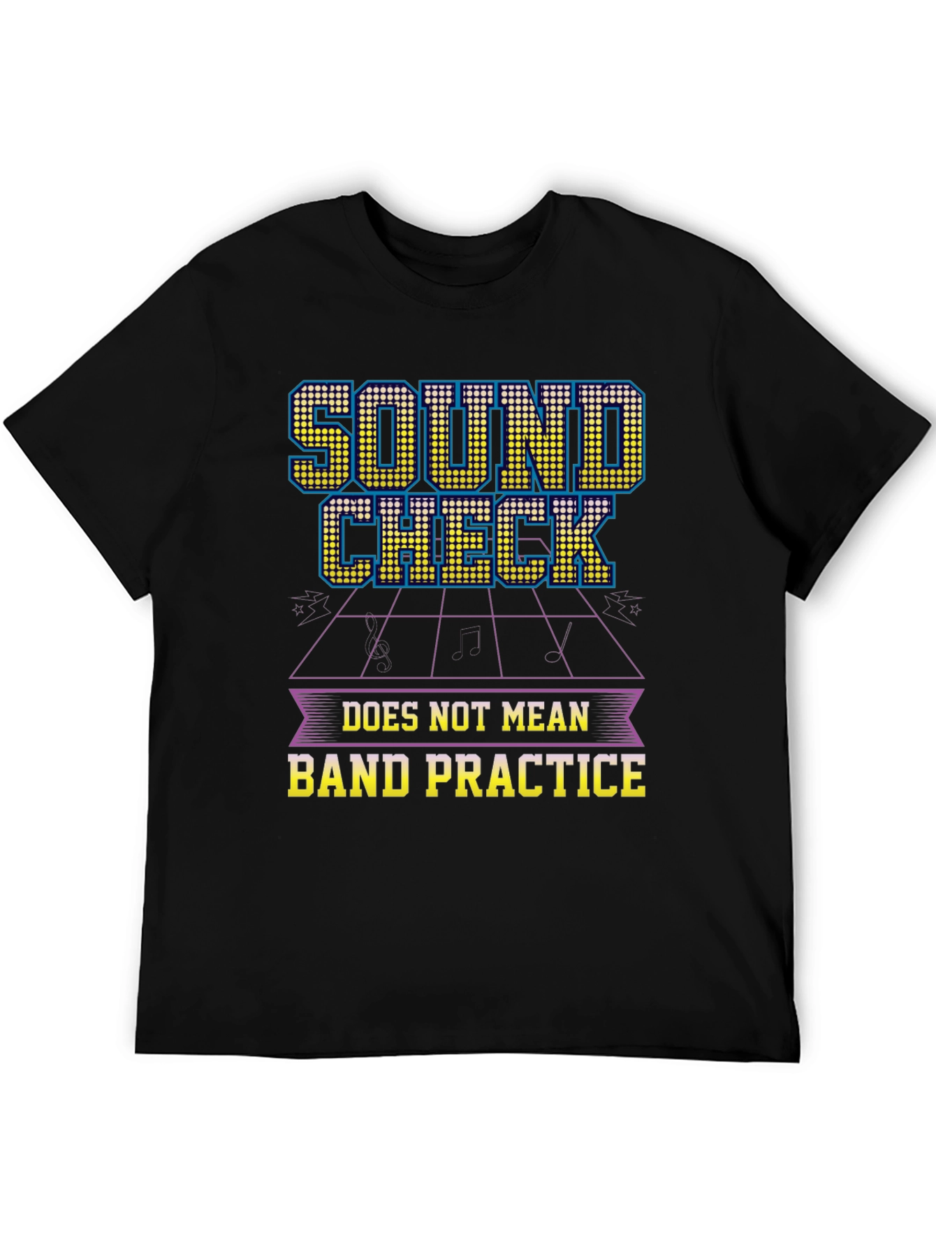 Black Sound Check Band Practice T-Shirt view 5