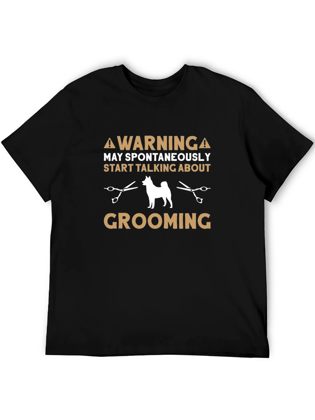 Black Dog Grooming Warning T-Shirt view 5
