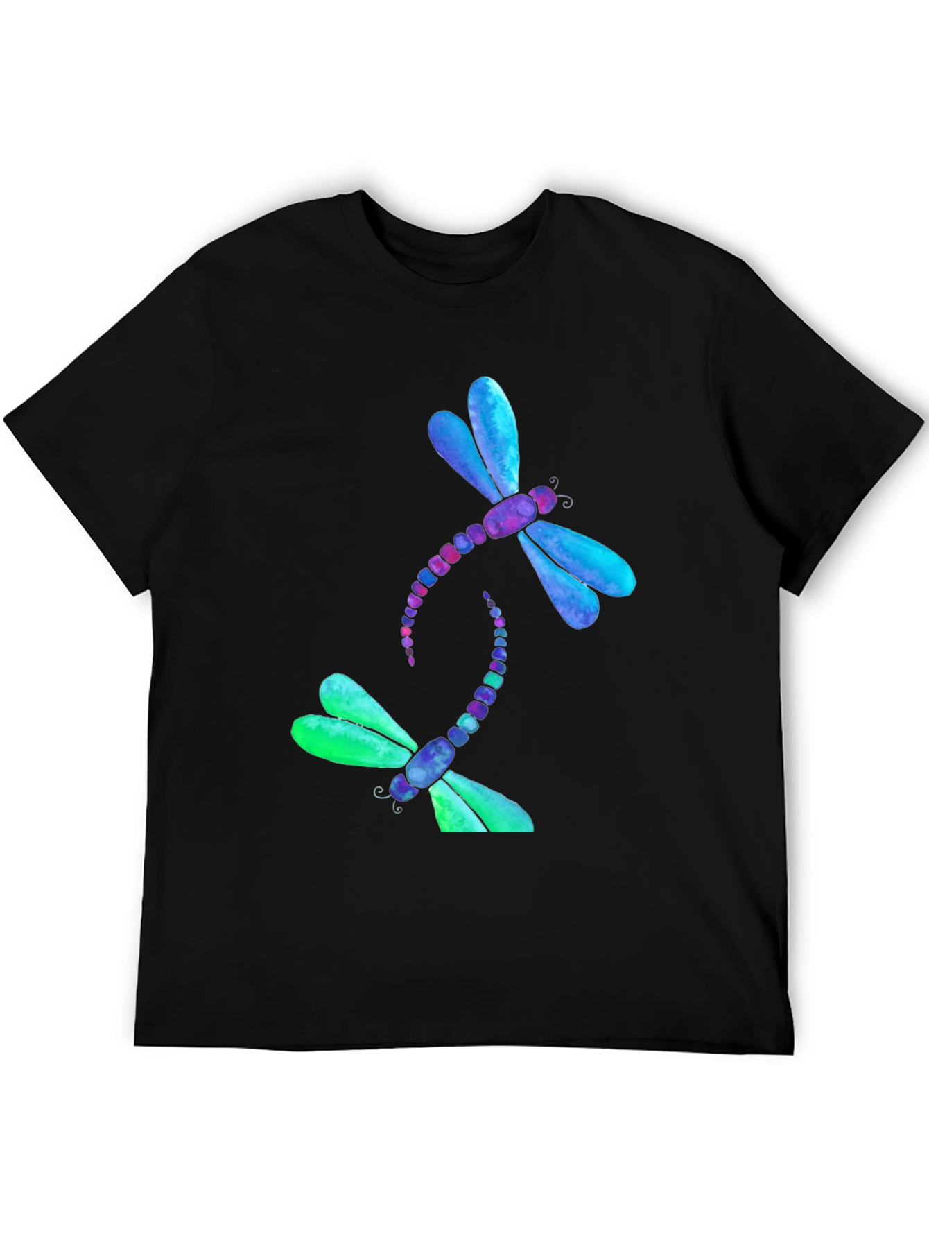 Black Dragonfly Graphic Tee - Men's Black T-Shirt view 5