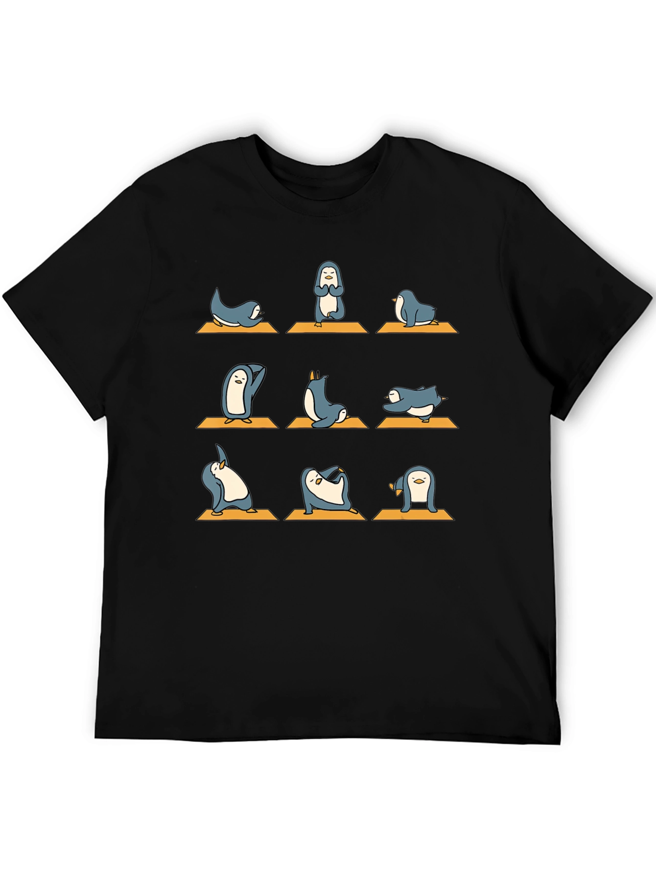 Black Yoga Penguin Graphic Tee view 5