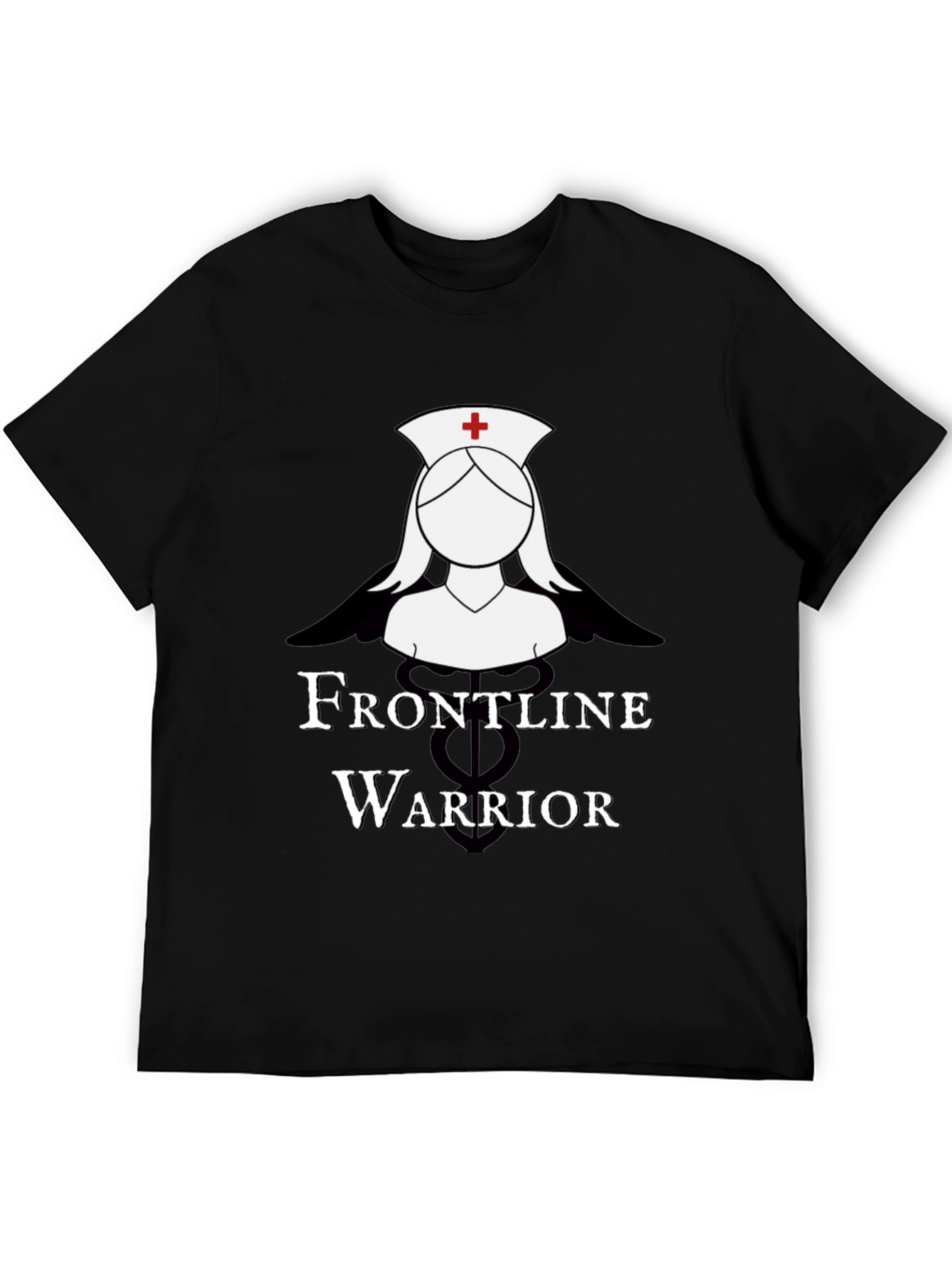 Black Frontline Warrior Nurse T-Shirt view 5