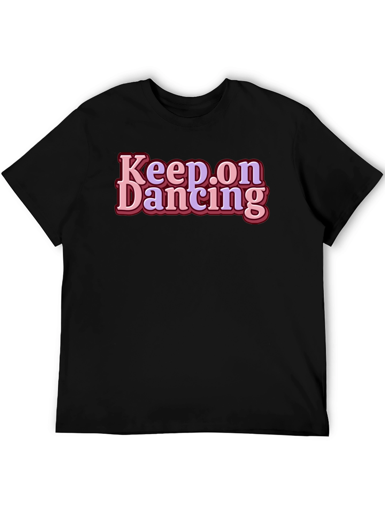 Black Keep on Dancing Graphic Tee - Retro Style view 5